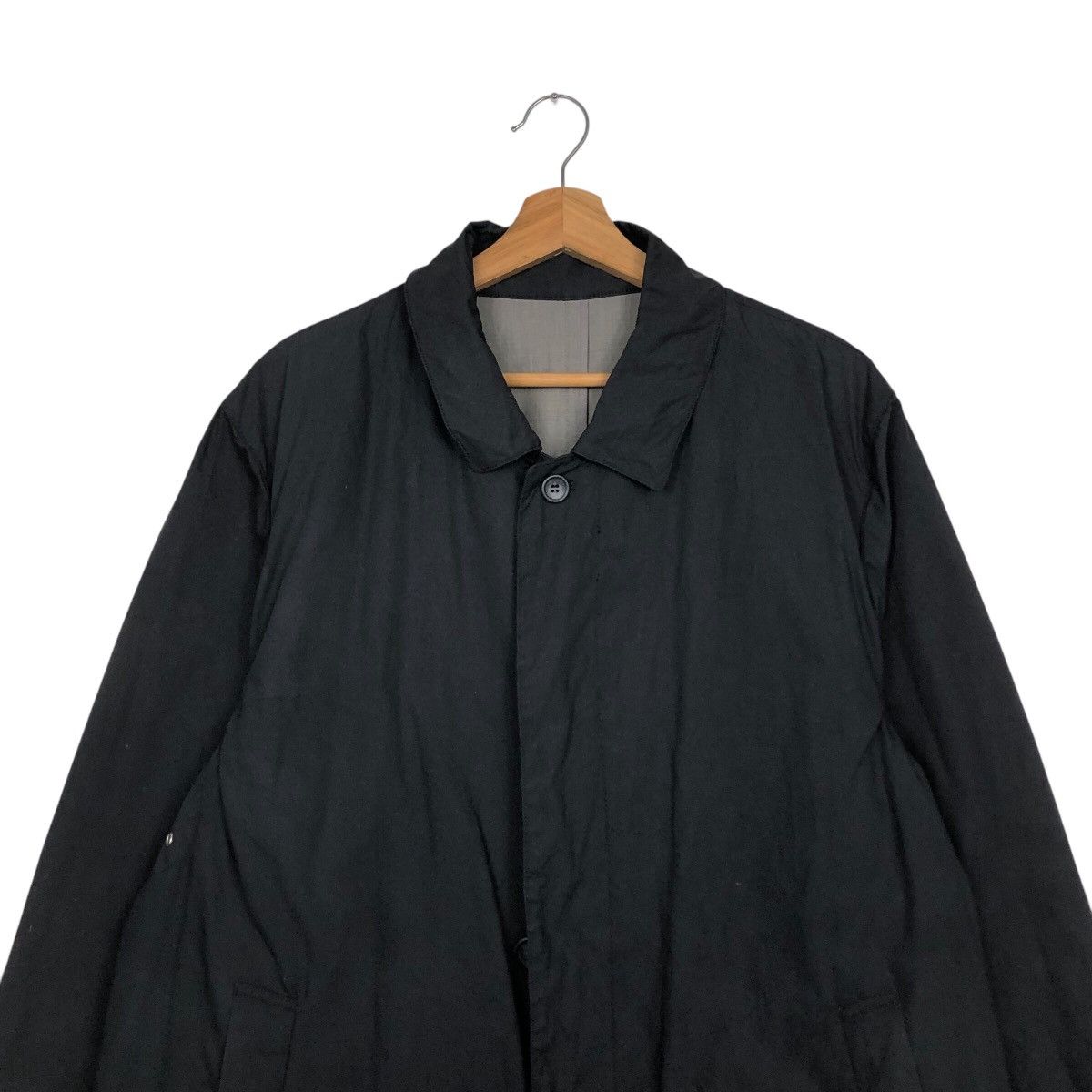 Japanese Brand 📌Iconic Black Junmen Long Jacket Duck Canvas Chore Worker Size US L / EU 52-54 / 3 - 4 Thumbnail