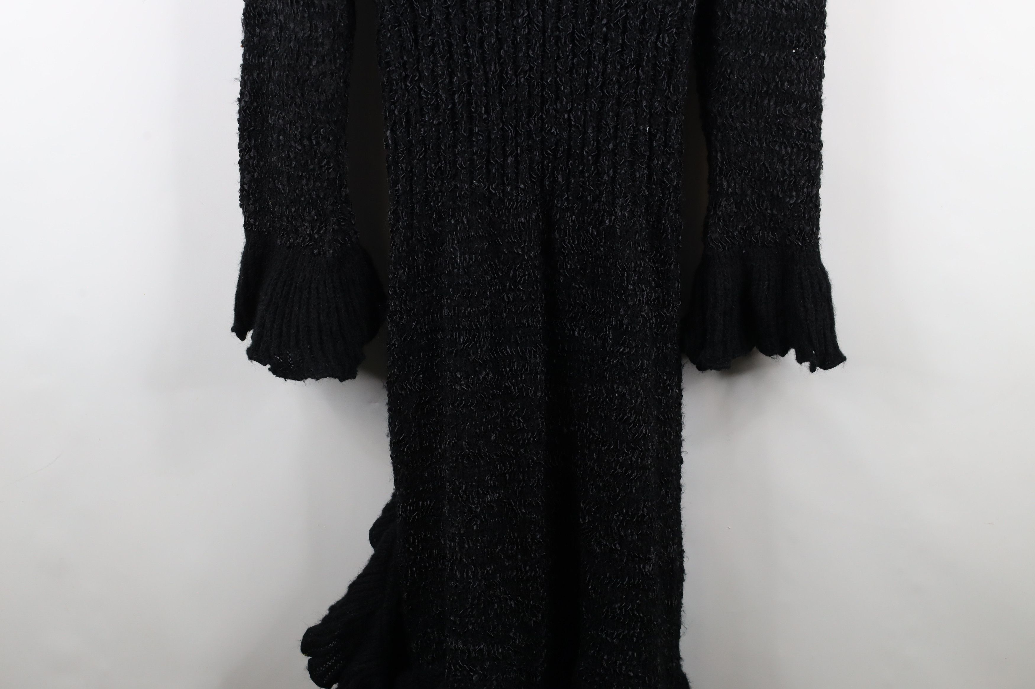 Vintage Vintage 90s Goth Ruffled Toggle Button Full Length Sweater Size XL / US 12-14 / IT 48-50 - 14 Thumbnail