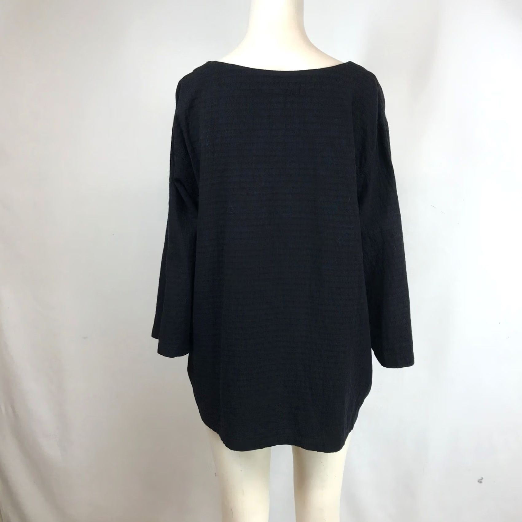 Alife Focus Casual Life Tunic Blouse 3/4 Sleeve Button Detail Pockets Black L Adult Womens Size L / US 10 / IT 46 - 5 Thumbnail
