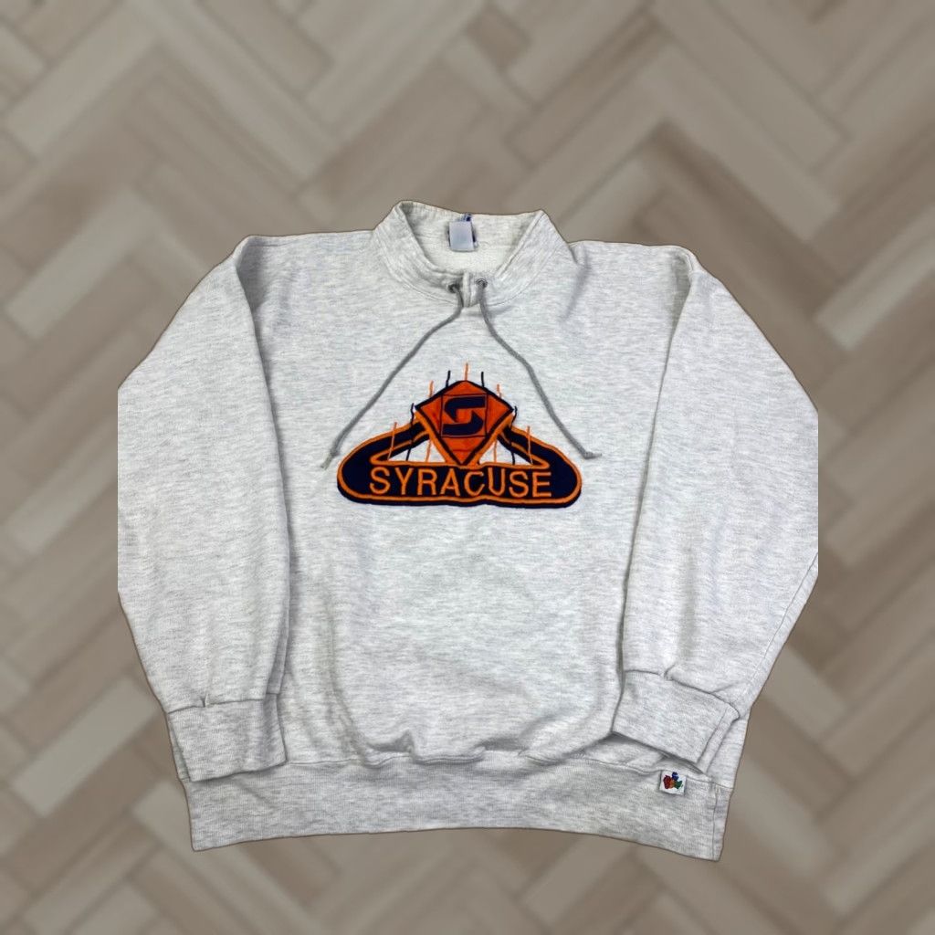 Vintage VINTAGE Syracuse University Sweatshirt XL Gray USA EmbroideredPullover Unisex Adults Sweatshirt Embroidered USA Gray XL Syracuse University Sweatshirt Size US XL / EU 56 / 4 - 1 Thumbnail