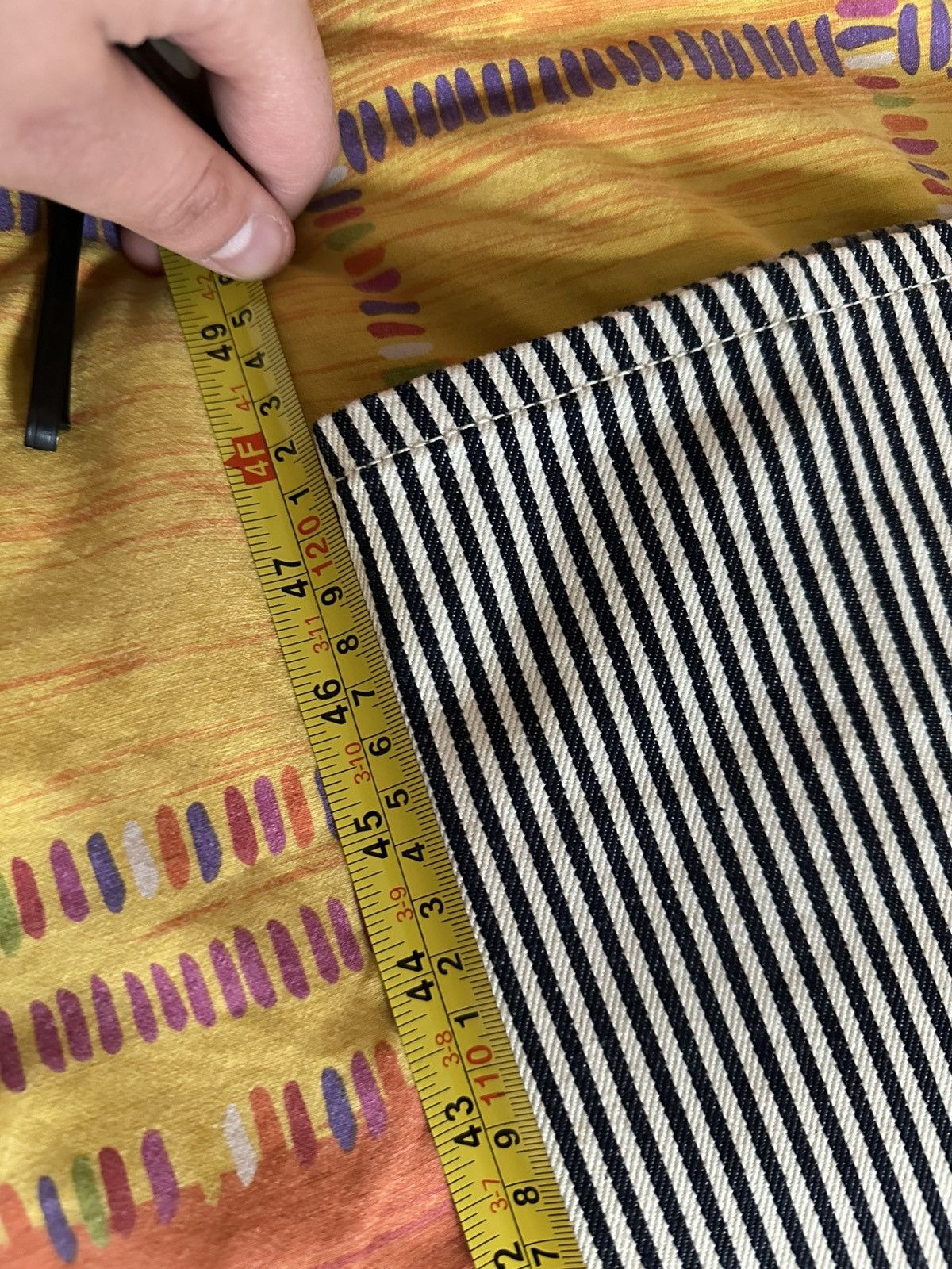 Celine [30fits31] Celine hickory striped flared jeans Size US 31 - 16 Thumbnail