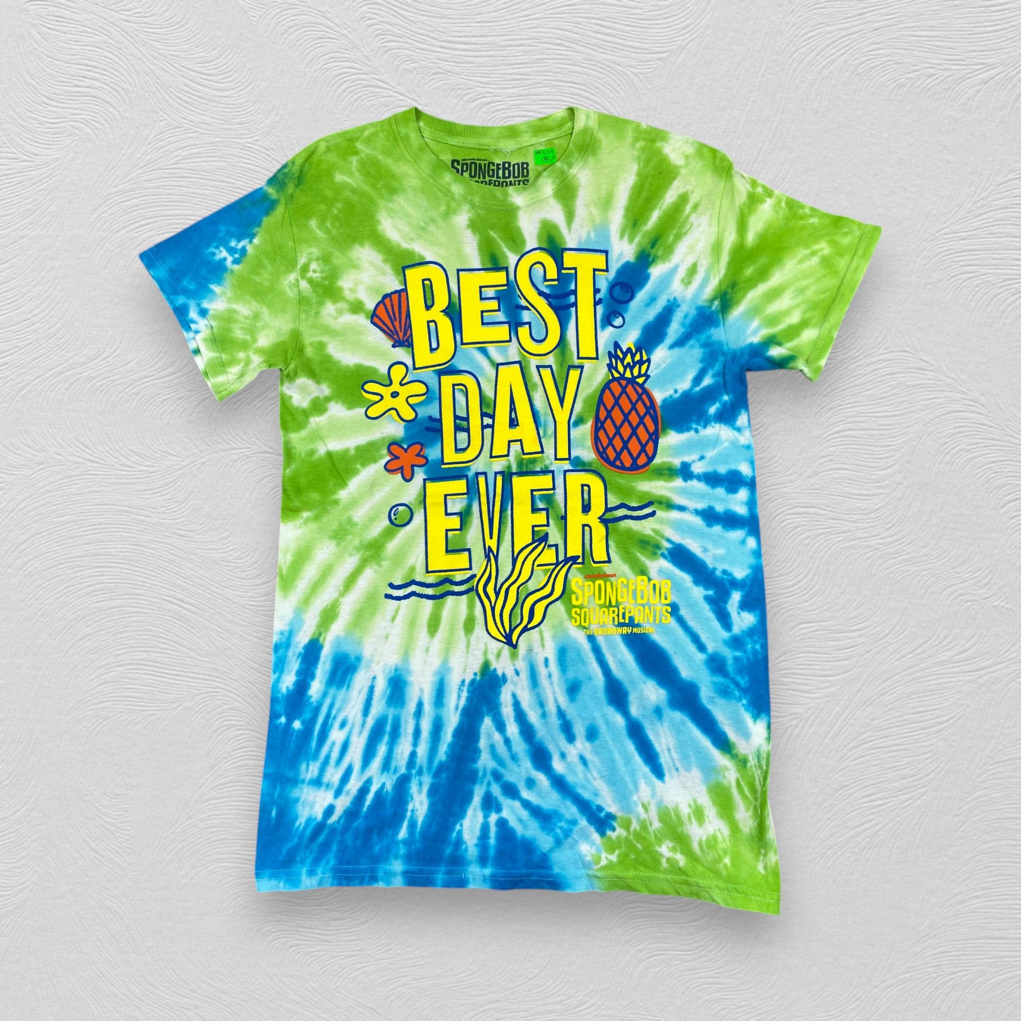 Cartoon Network Nickelodeon Spongebob Squarepants Tie Dye T-Shirt -B039 Size US S / EU 44-46 / 1 - 1 Thumbnail