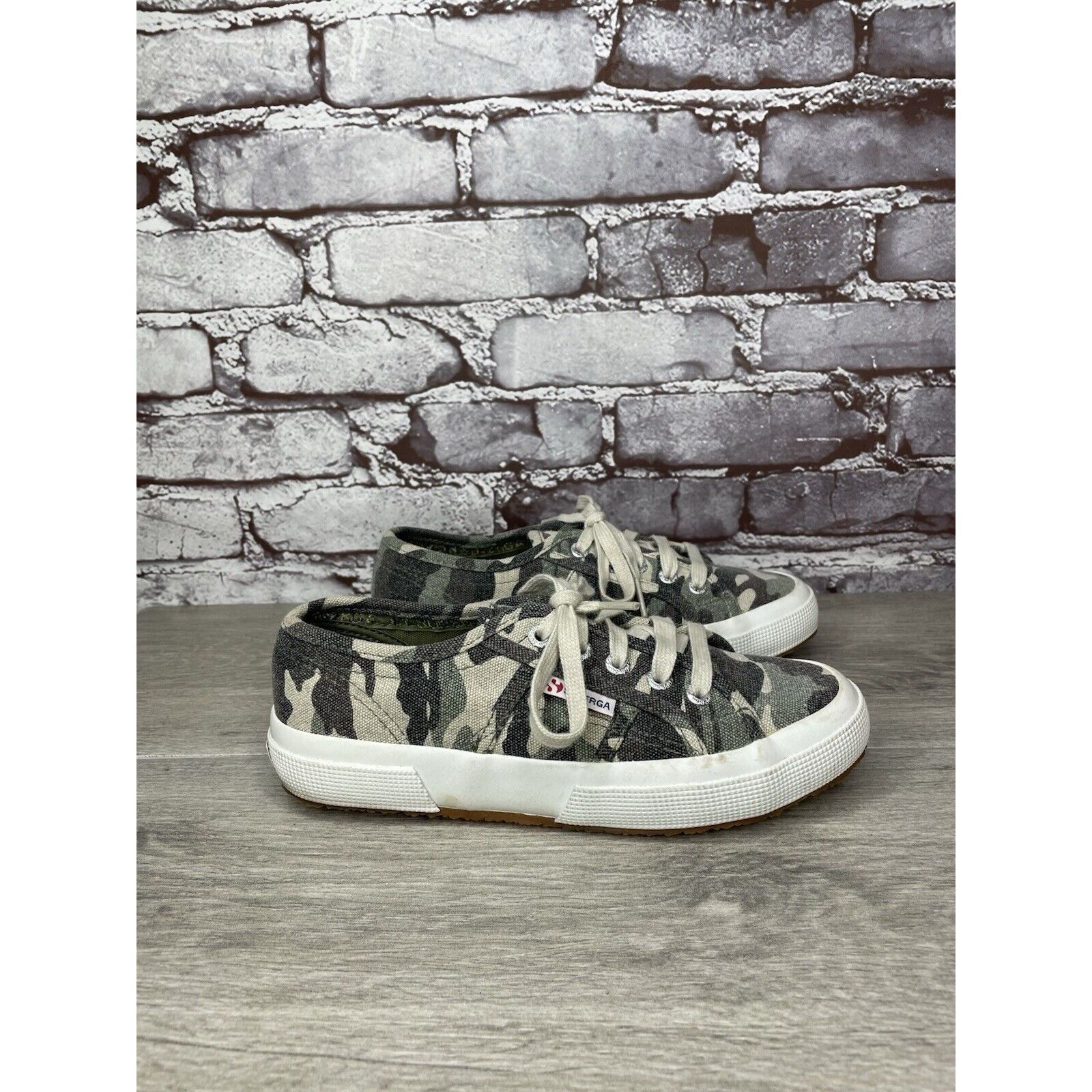 Superga Superga Camo Army Canvas Fabric Lace Up Casual Sneakers Shoe Size US 6 / IT 36 - 19 Thumbnail