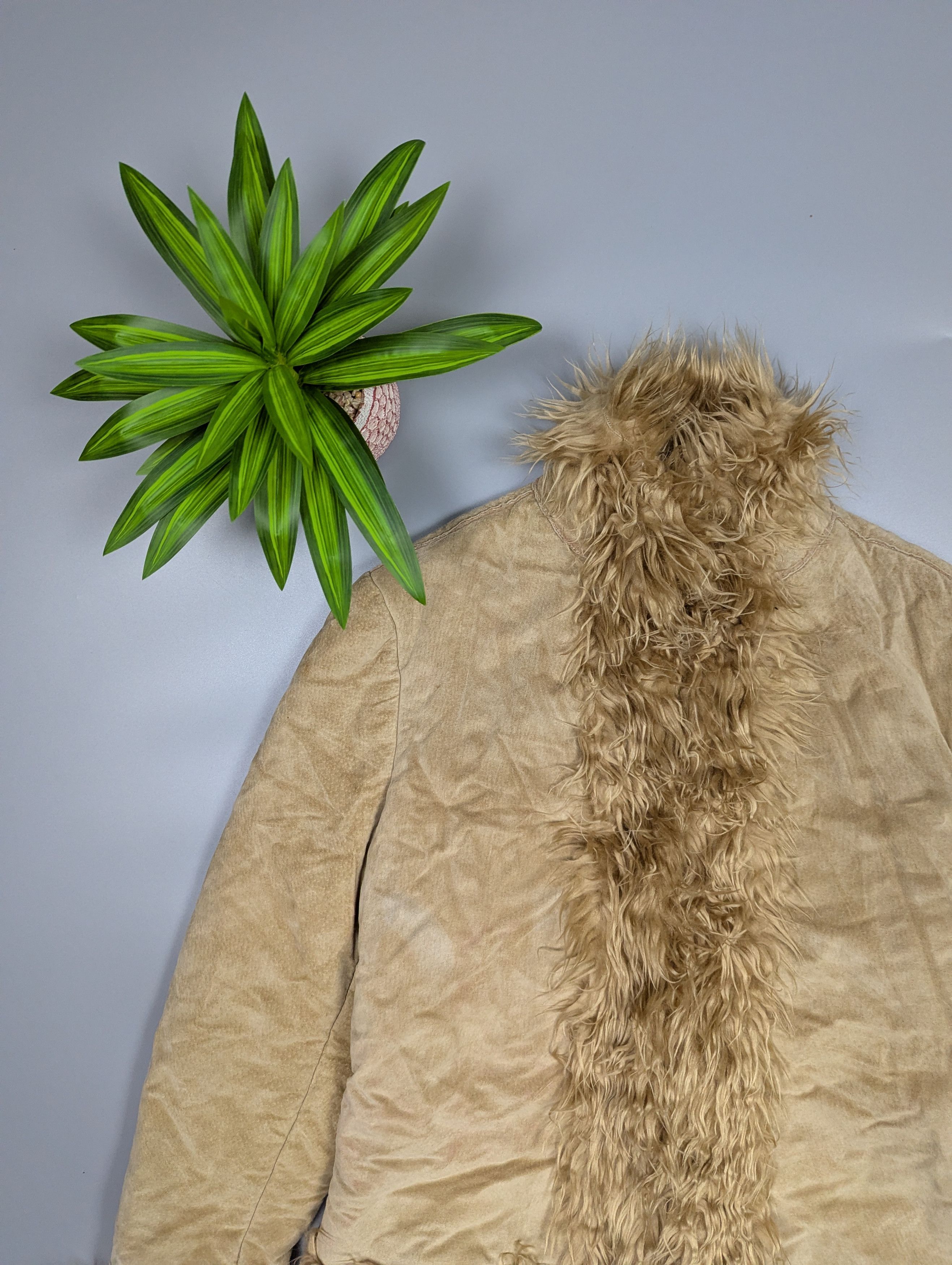 Vintage VTG Y2K Penny Lane Leather Fur Trim Coat Women’s Jacket Size M / US 6-8 / IT 42-44 - 3 Thumbnail