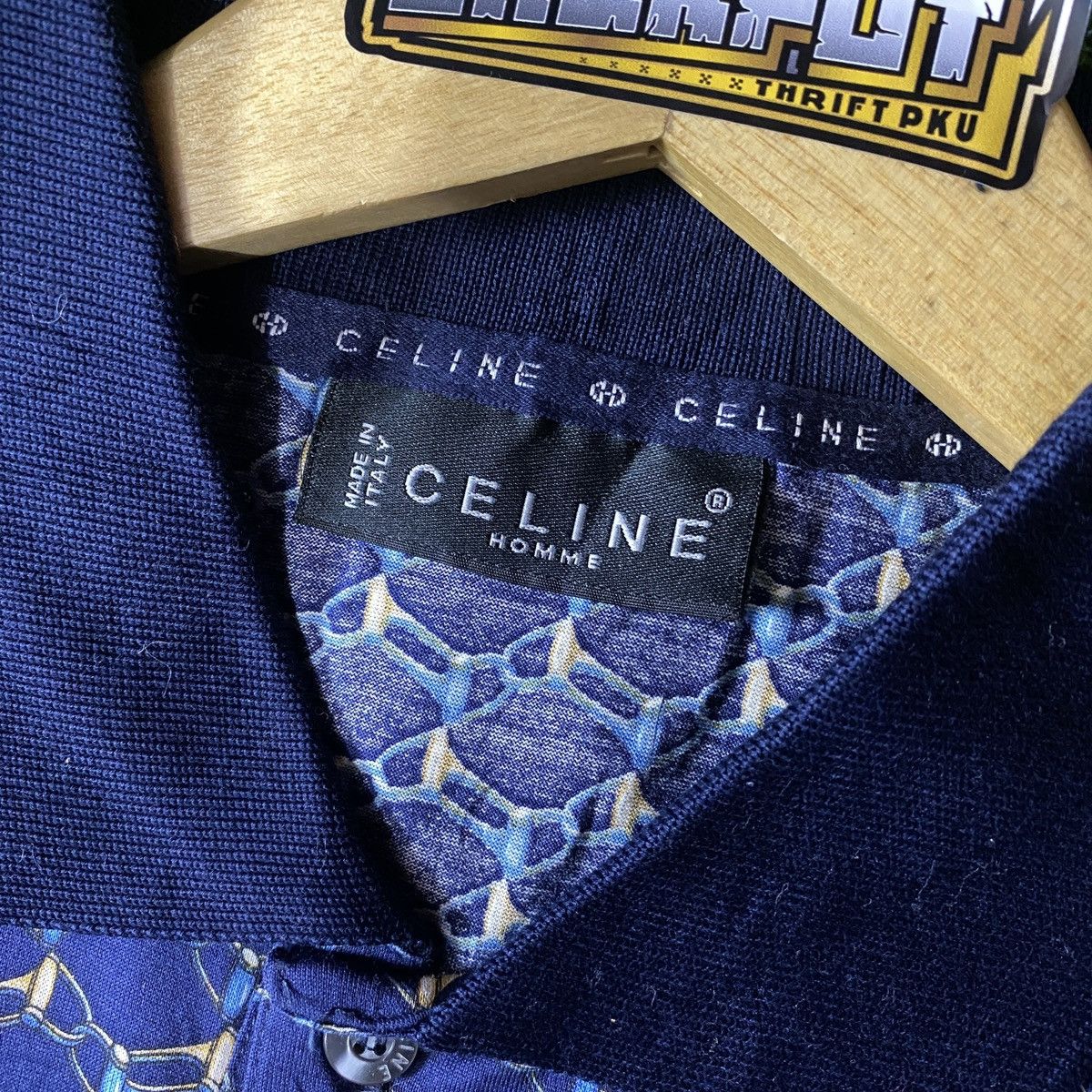 Celine Vintage Celine Monogram Full Print Polo Shirt Size US S / EU 44-46 / 1 - 6 Thumbnail