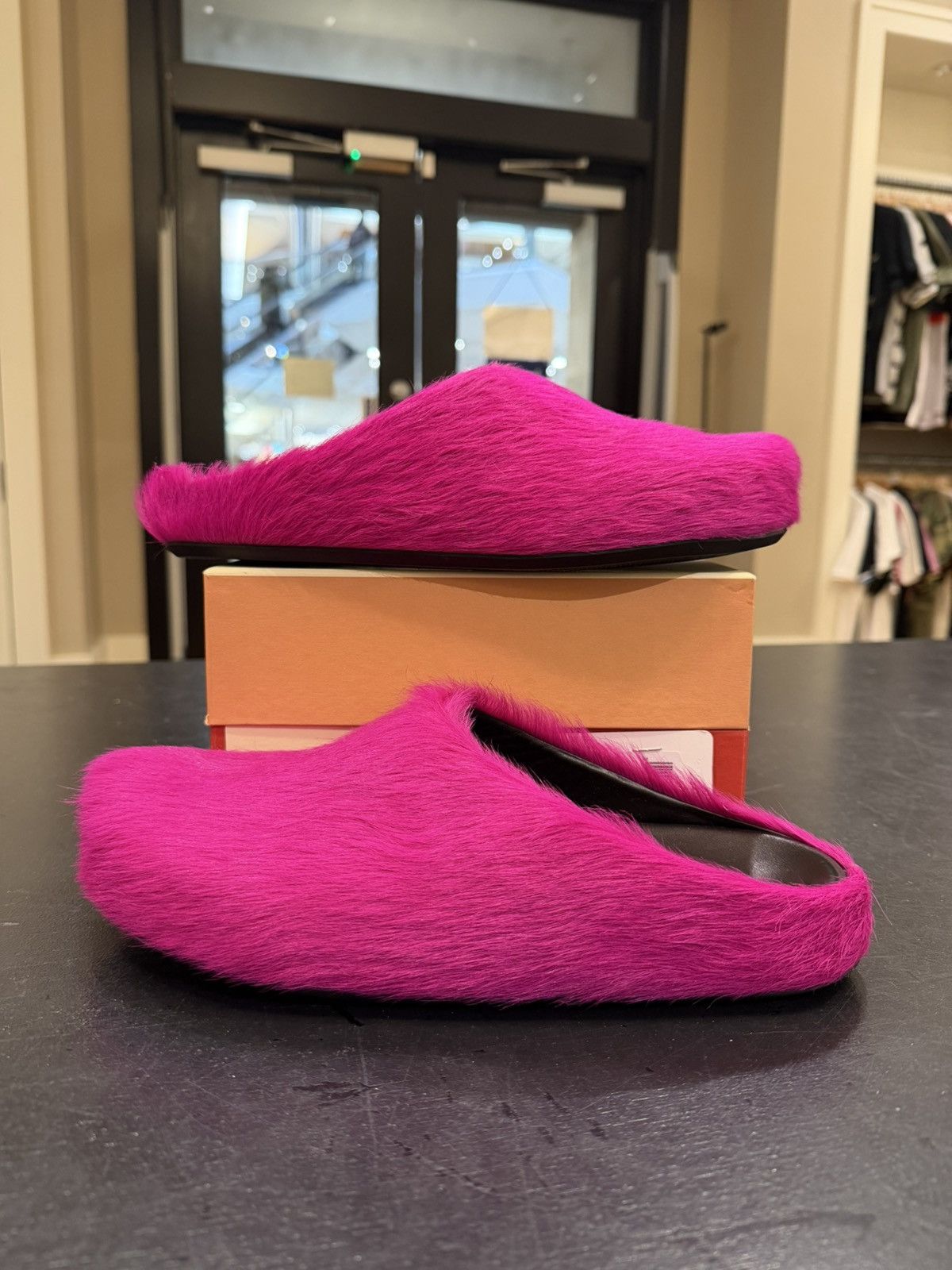Marni Mohair Clogs - Pink