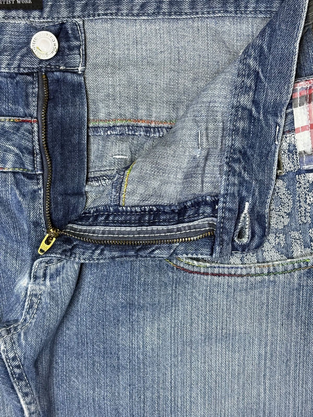 Japanese Brand Vintage Japanese Jack Serika Double Waist Print Loose Jeans Size US 34 / EU 50 - 9 Thumbnail