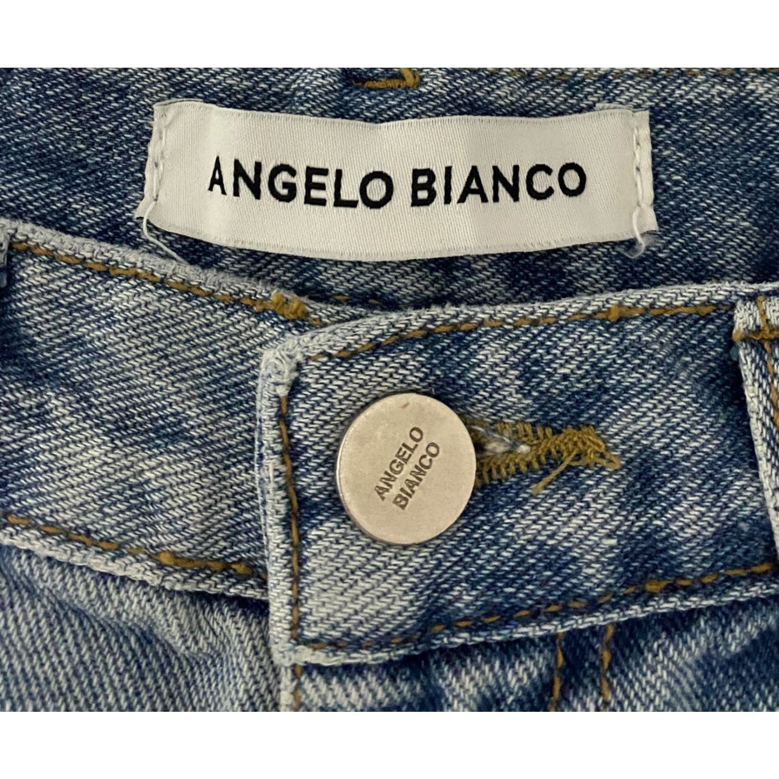 Vintage Angelo Bianco Jeans 5-Pocket Denim Blue Elastic Ankle 90s Grunge High Rise S Women's Size 42" / US 20 - 5 Thumbnail
