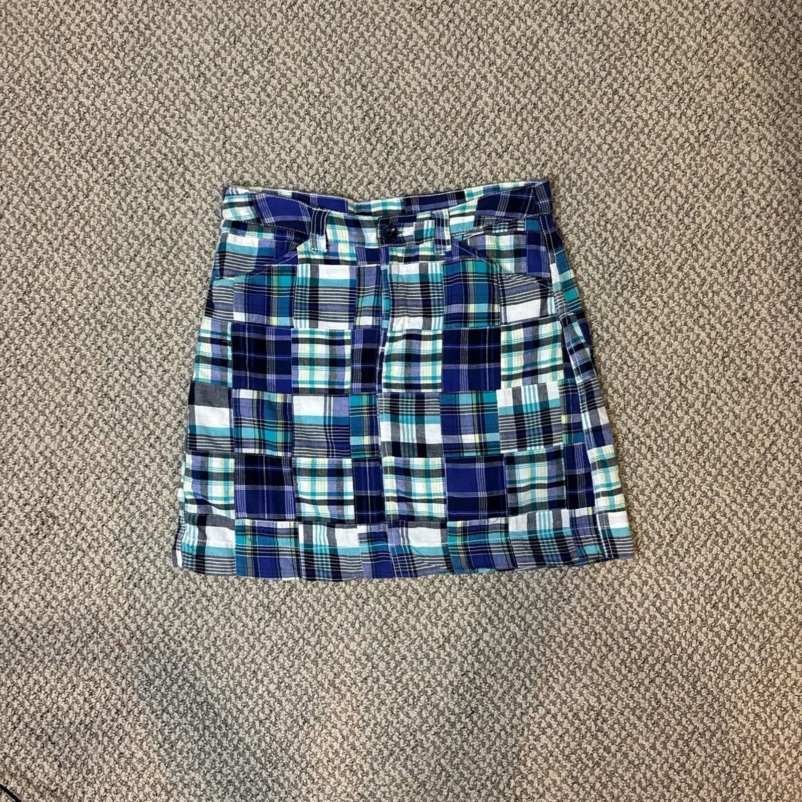 Croft & Barrow Y2K vintage plaid blue mini skirt Size 30" / US 8 / IT 44 - 1 Thumbnail