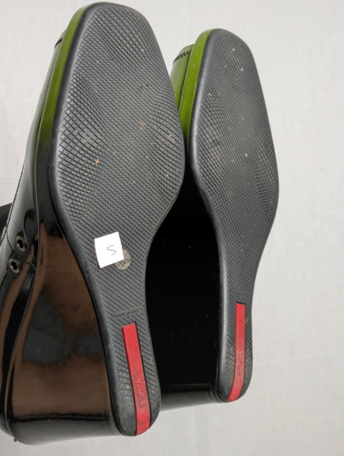 Prada Prada two-tone wedge heels- Black & Green Leather 38.5 Size US 7.5 / IT 37.5 - 8 Thumbnail