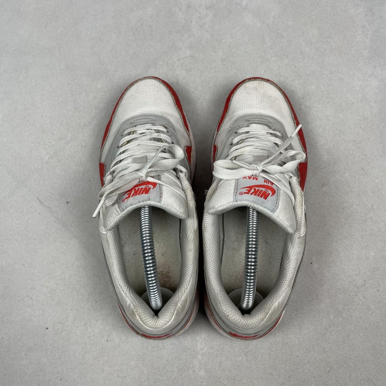 Nike Nike Air Max 1 (GS) 555766-101 White Red Sneakers Shoes 6.5Y Size US 6 / EU 39 - 2 Thumbnail
