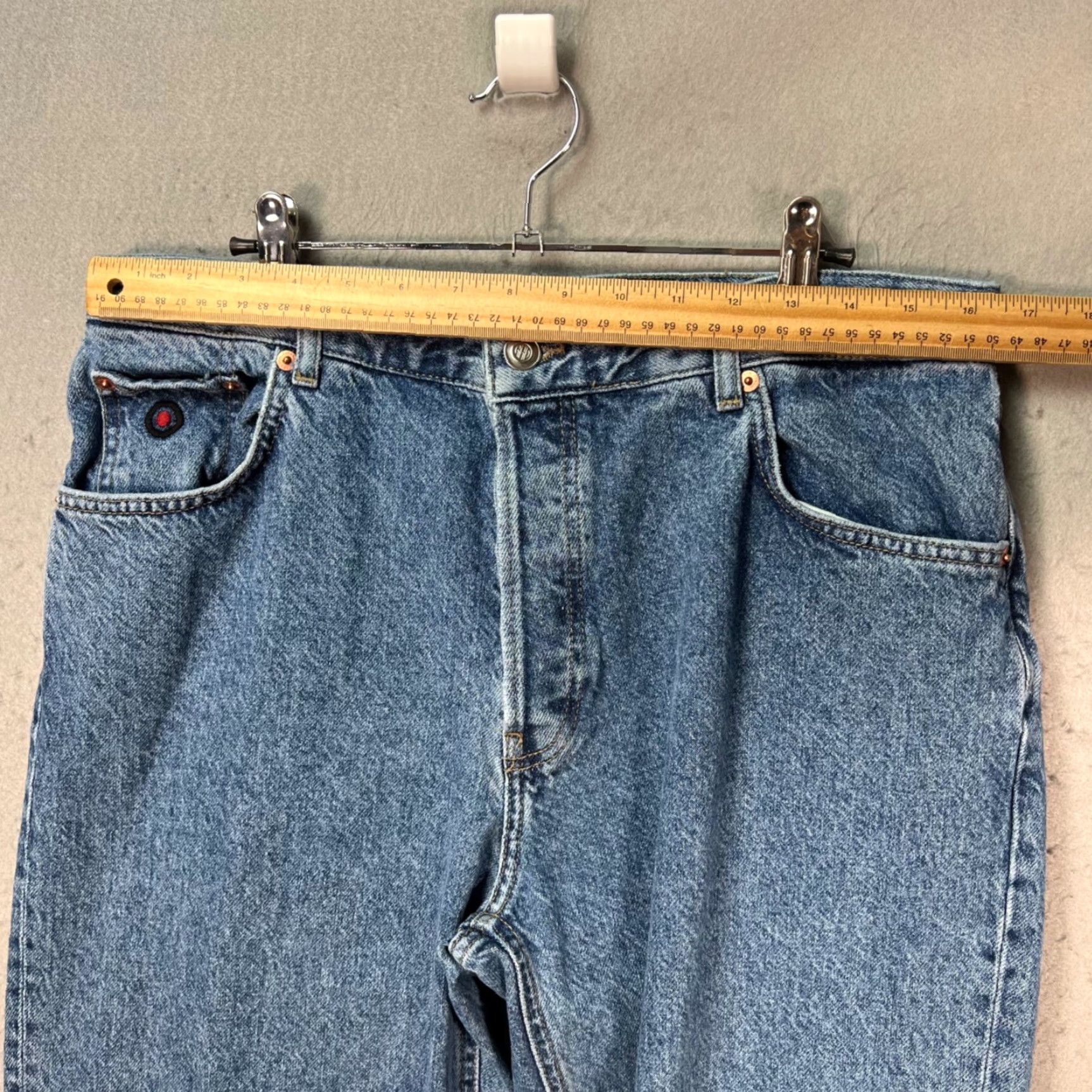 Zara Zara x Rhude Jeans Mens Size 32 Blue 100% Cotton Denim Straight Leg 5-Pocket Design Vintage N/A Size US 32 / EU 48 - 5 Thumbnail