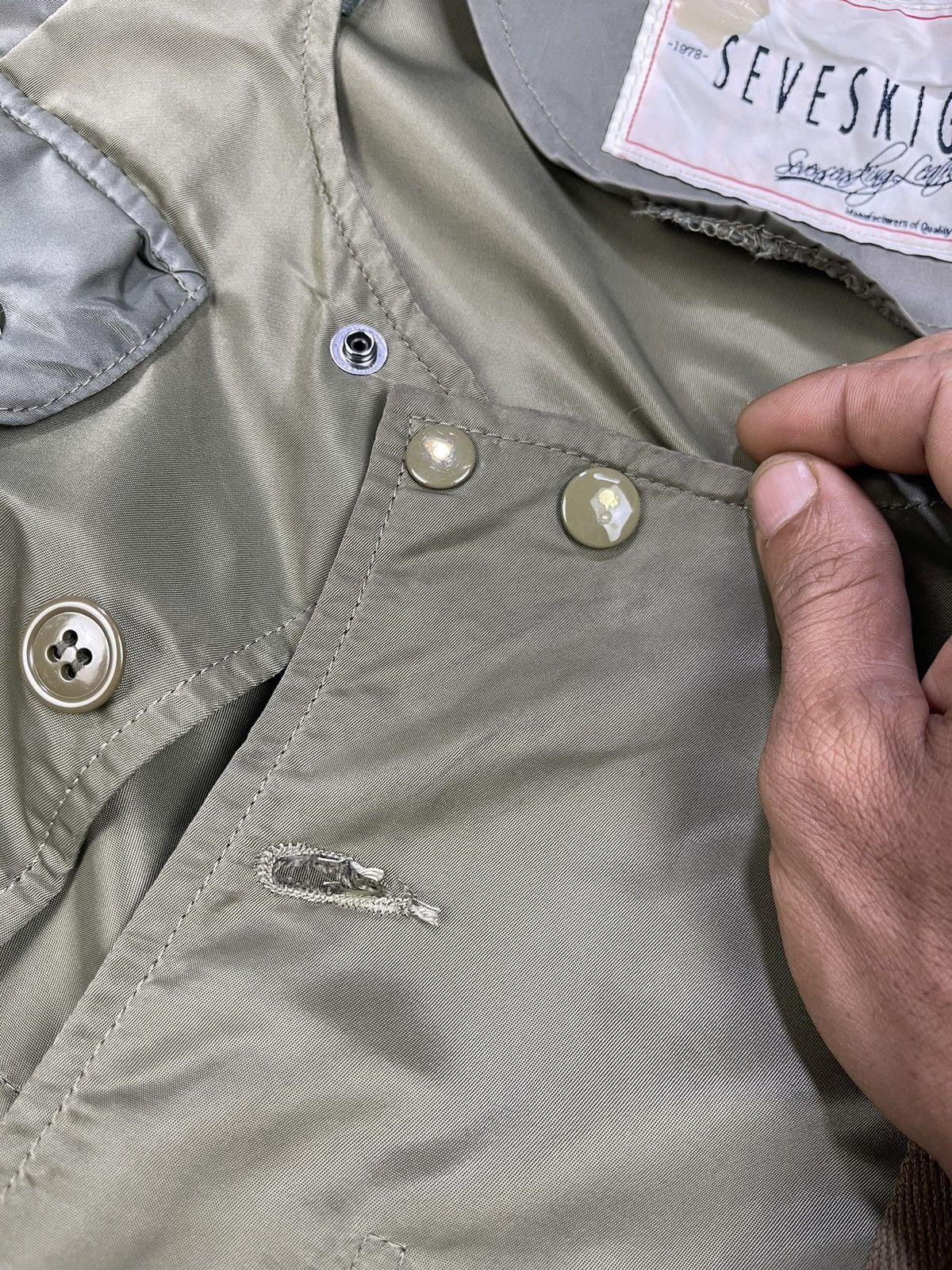 Vintage SEVESKIG Upcycle Rebear Military Jackets Size US M / EU 48-50 / 2 - 16 Thumbnail