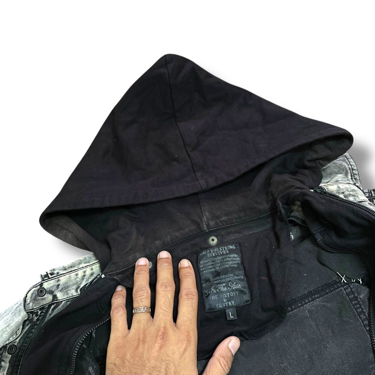 In The Attic 🇯🇵 IN THE ATTIC POEM PUNK GOTHIC DOUBLE LAYER JACKET Size US L / EU 52-54 / 3 - 15 Thumbnail