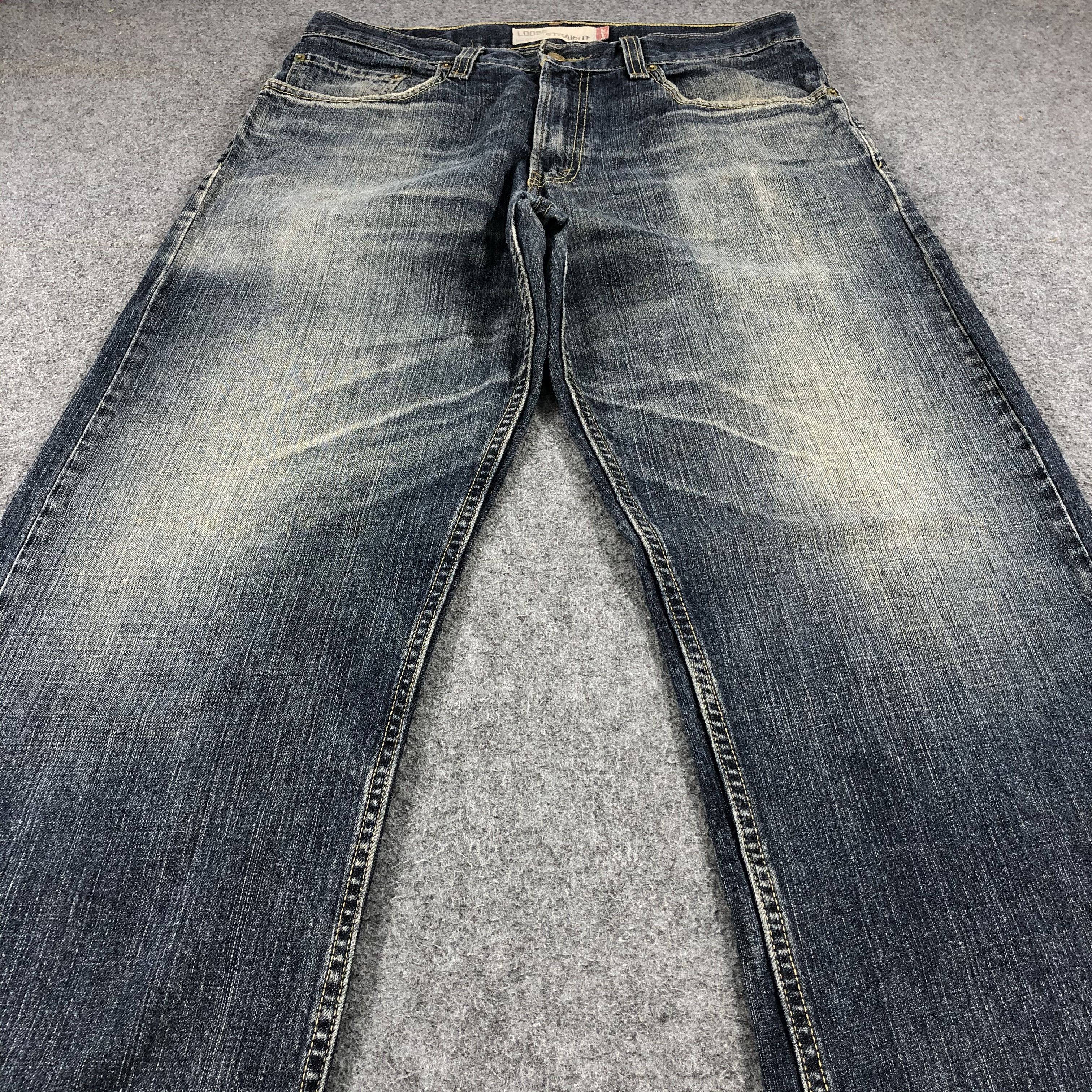 Levi's Vintage Distress Levis 569 Jeans-J915 Size US 35 - 3 Thumbnail