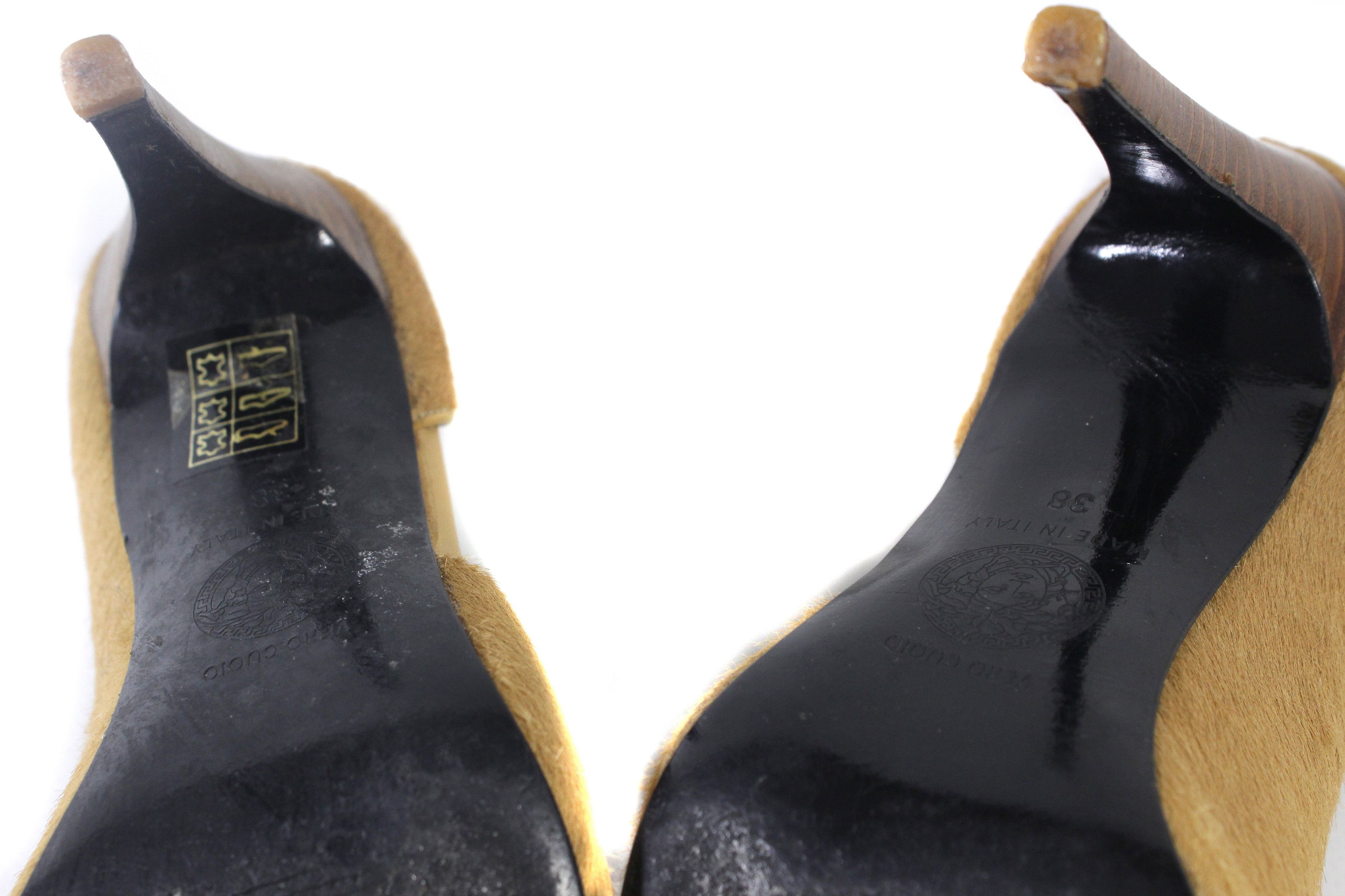 Versace 00S Horse Hair Heels Vintage Size US 8 / IT 38 - 8 Thumbnail