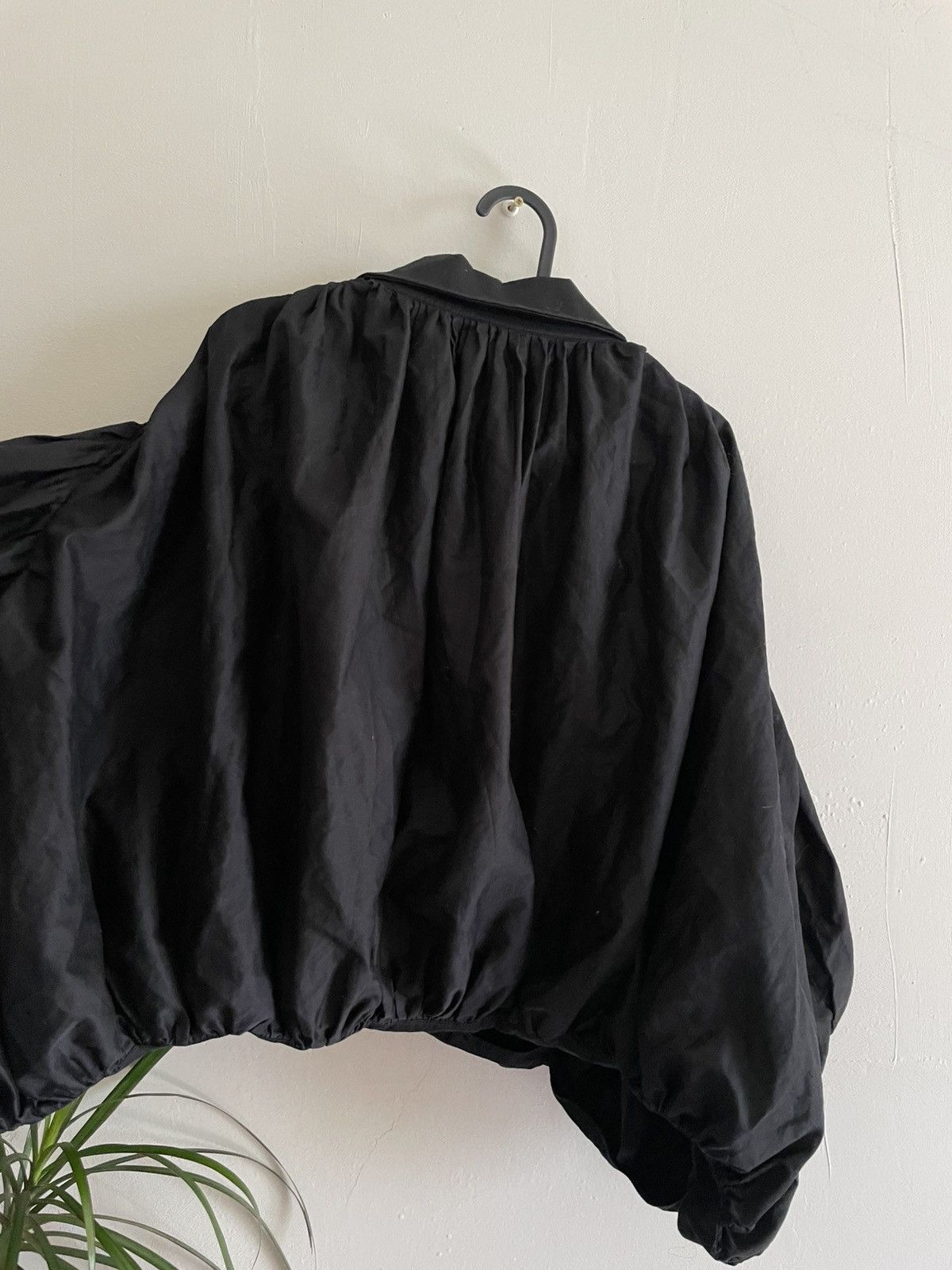 KHAITE Khaite Malone Plisse Cocoon Cotton Shirt Blouse Black XS Size XS / US 0-2 / IT 36-38 - 6 Thumbnail