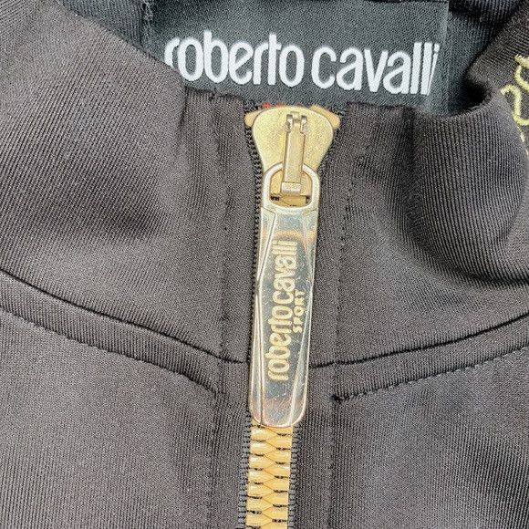 Roberto Cavalli Roberto Cavalli Sport Zip-Up Track Jacket in Black Size US XL / EU 56 / 4 - 11 Thumbnail