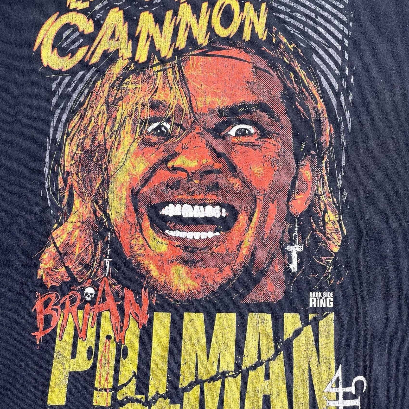 Canon Dark Side Of The Ring Brian Pillman Shirt Mens XL Loose Canon Wrestling WCW WWF Black Size US XL / EU 56 / 4 - 5 Thumbnail
