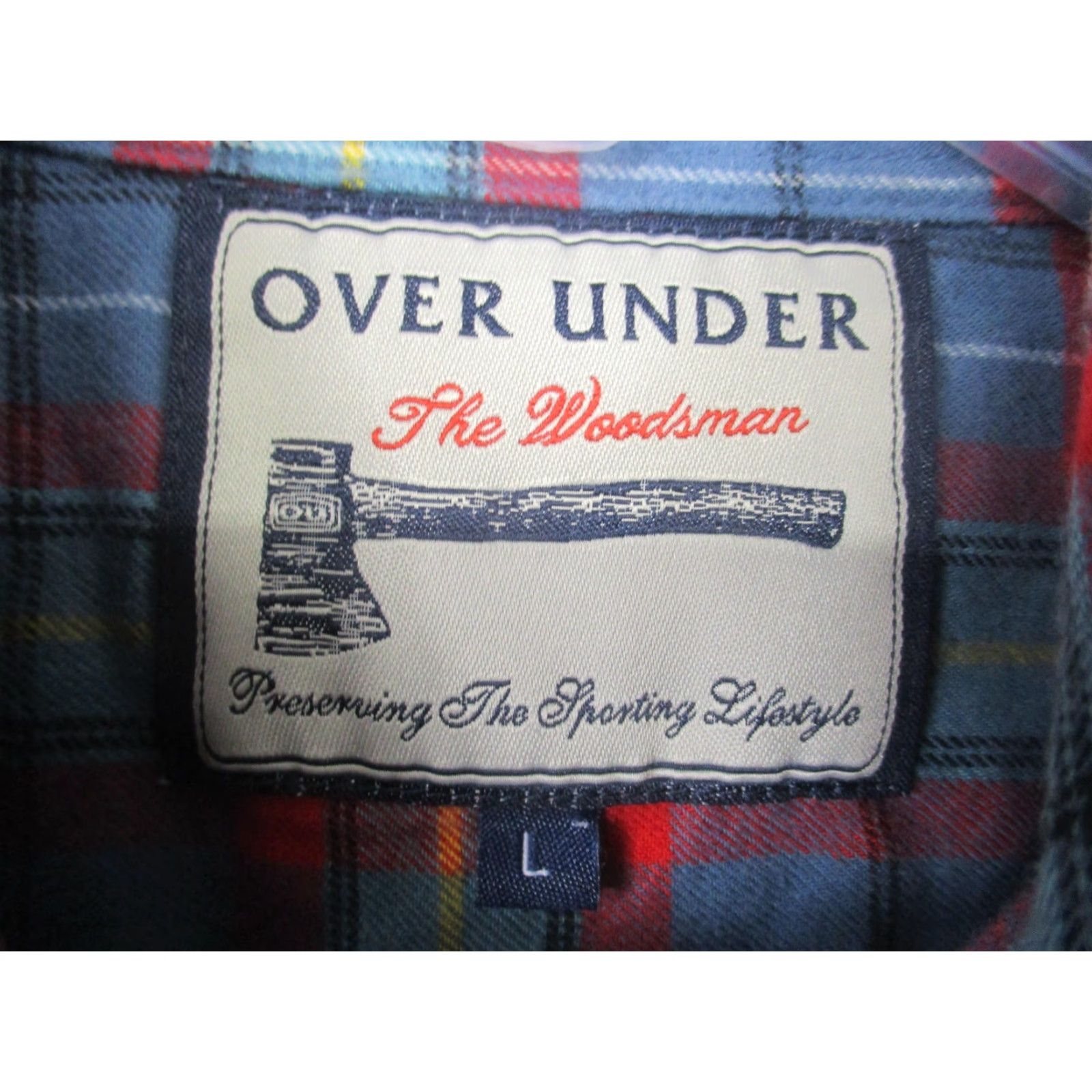 Undercover Over Under The Woodsman Shirt Mens Large Blue Plaid Flannel Long Sleeve Shirt Size US L / EU 52-54 / 3 - 4 Thumbnail