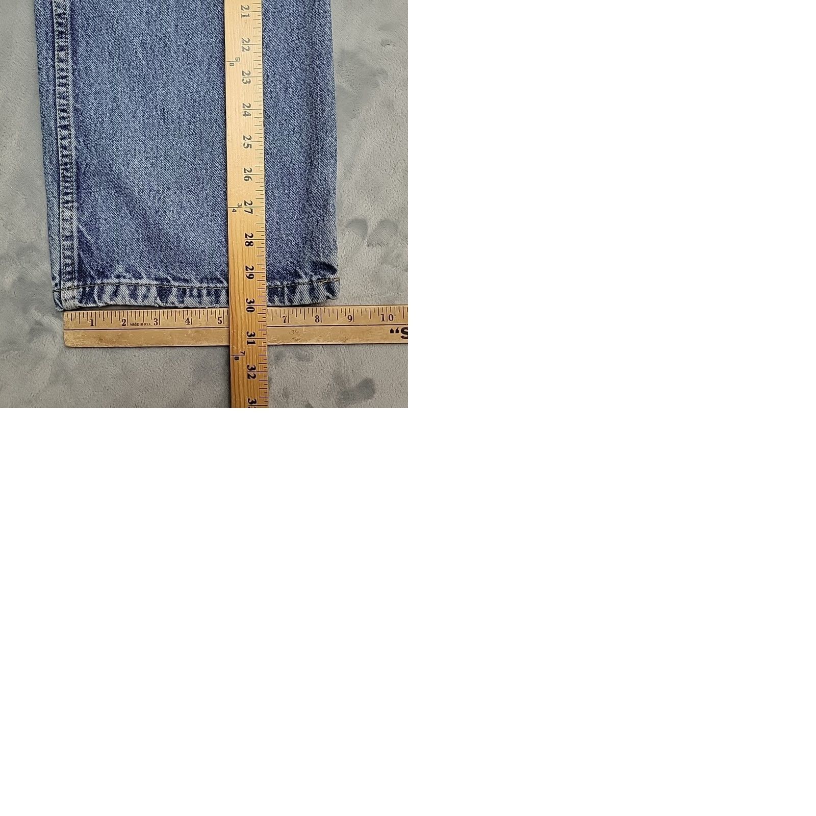 Vintage VINTAGE Cabela's Jeans Mens 34x30 Blue Denim Faded Whiskered Straight Leg Cotton Jeans Size US 34 / EU 50 - 9 Thumbnail