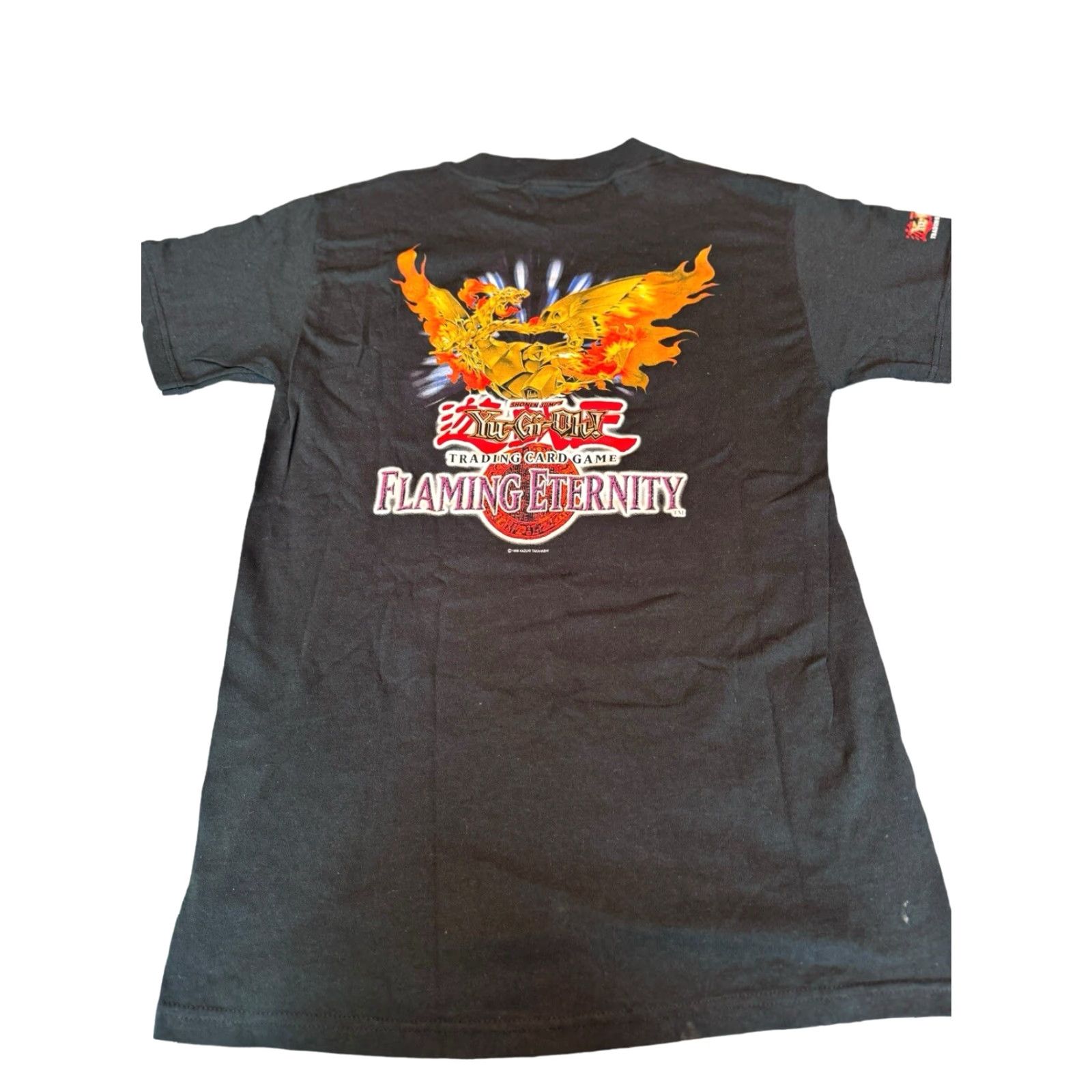 Vintage VINTAGE Yugioh TCG Promo Shirt Adult Small 1996 Konami Flaming Eternity HTF Black Cotton Crew Neck Short Sleeve Men Size US S / EU 44-46 / 1 - 4 Thumbnail
