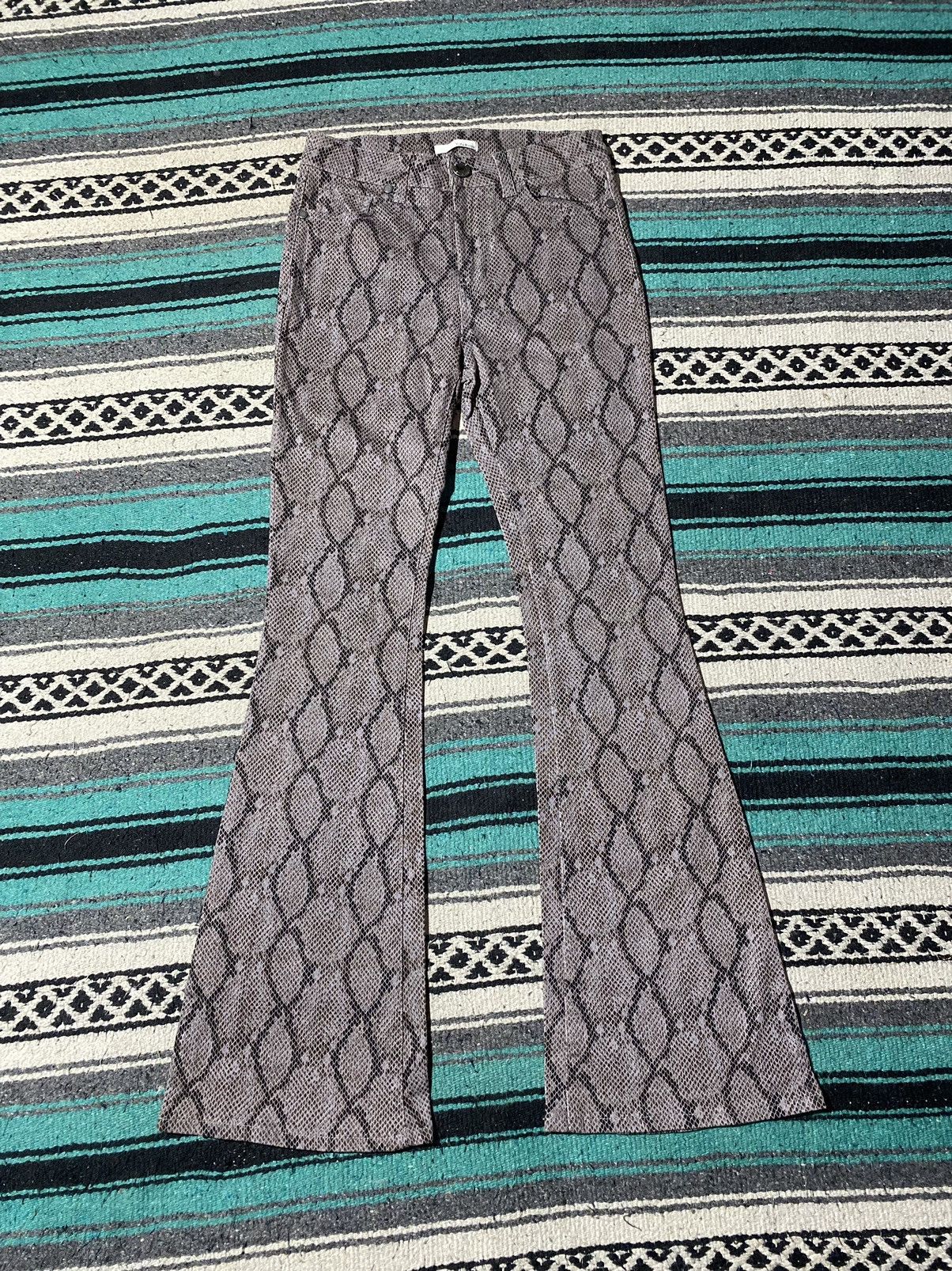 If Six Was Nine Vida Roseo Snake Skin Denim Pants Size 26" / US 2 / IT 38 - 1 Thumbnail