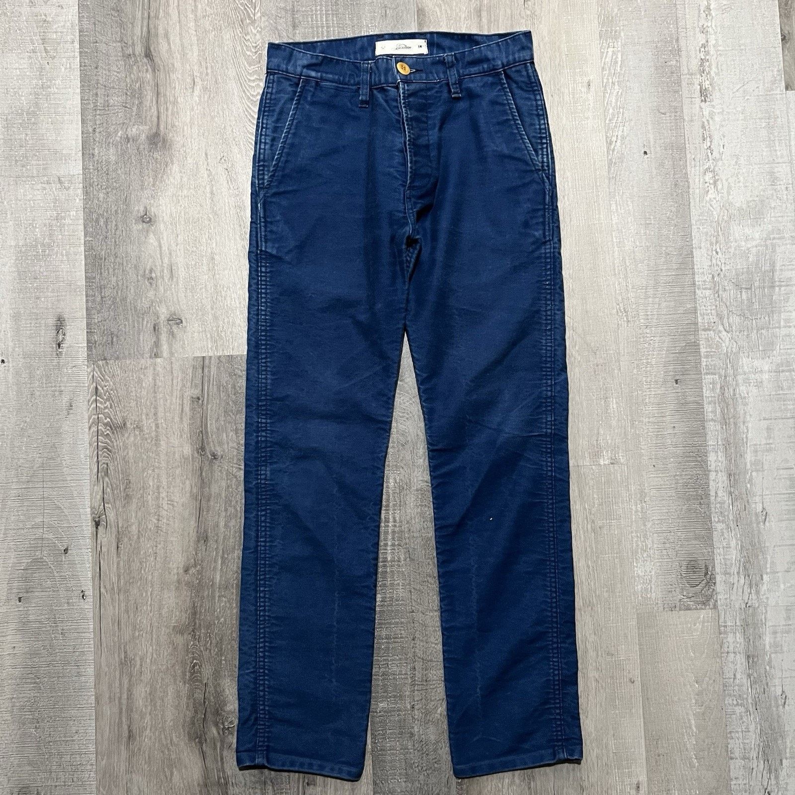3sixteen 3sixteen Heavy Cotton Twill Chino Blue Slim Fit Men's 28 Size US 28 / EU 44 - 1 Thumbnail