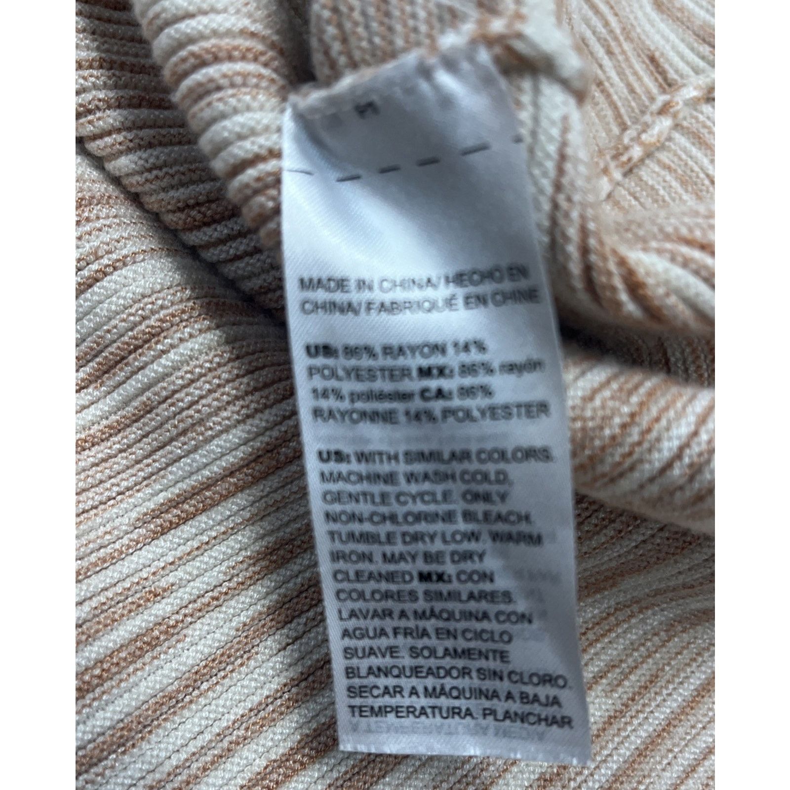 Chicos Chico's Sz 2 Large Tan Brown Orange Space Dye Sweater Tunic Size L / US 10 / IT 46 - 7 Thumbnail