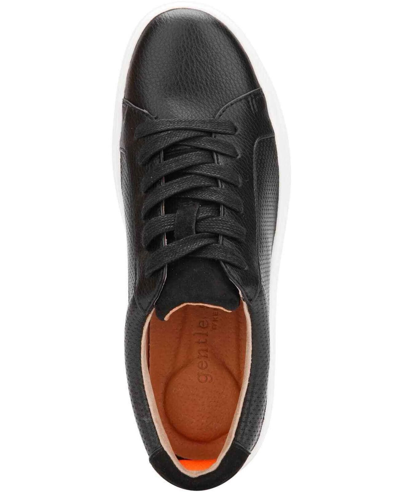 Other Gentle Souls by Kenneth Cole Black Leather Rosette Sneakers Size US 5 / IT 35 - 5 Thumbnail