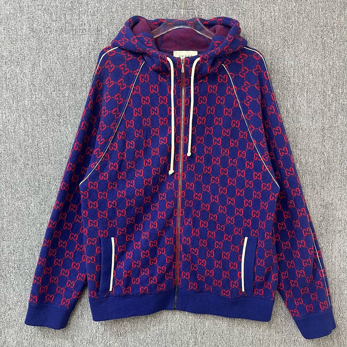 Gucci Gucci GG Jacquard Zip Hoodie Size M Size US M / EU 48-50 / 2 - 1 Thumbnail