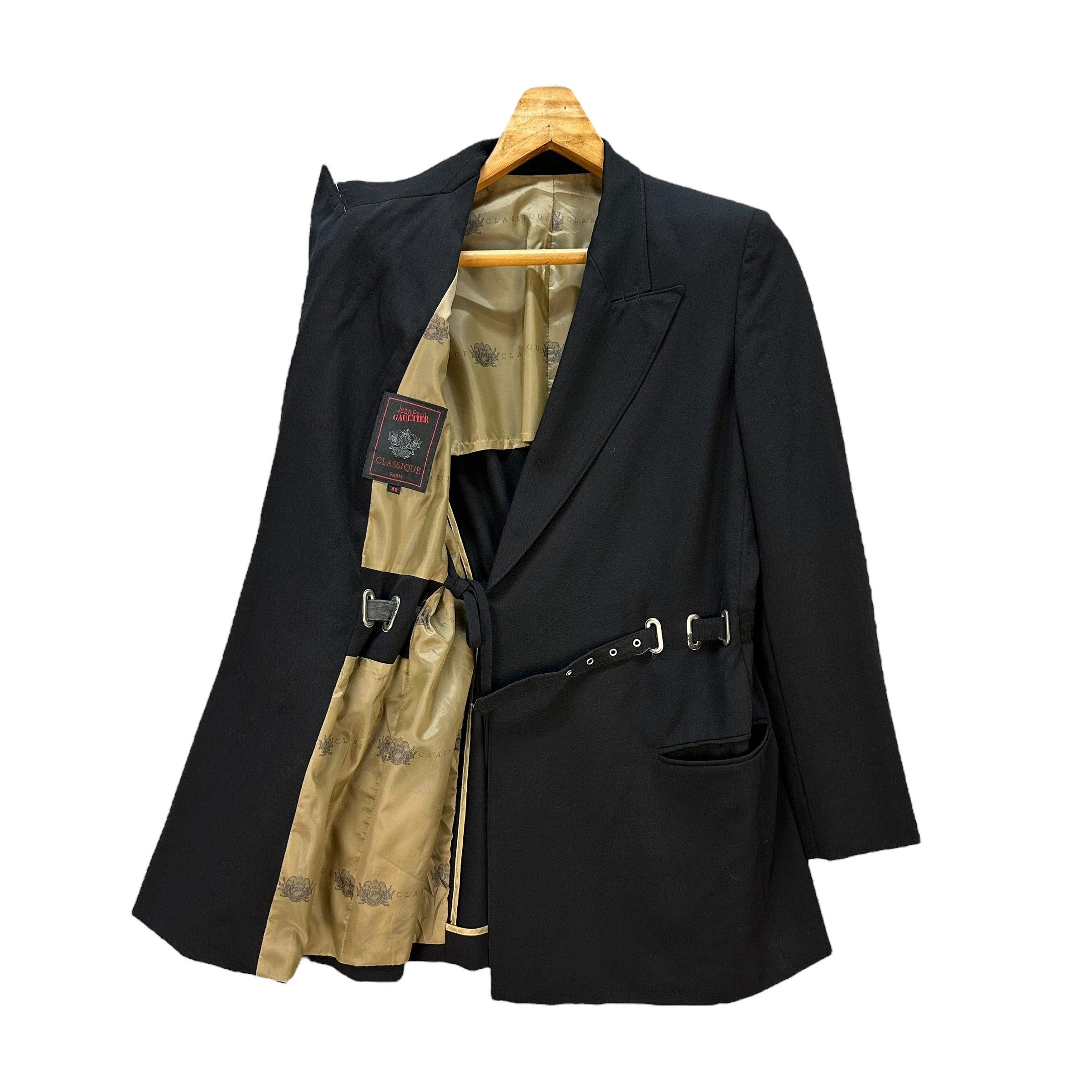 Jean Paul Gaultier 90's JPG CLASSIQUE Wool Blend Belted Coat Jacket #A72-1750 Size S / US 4 / IT 40 - 6 Thumbnail