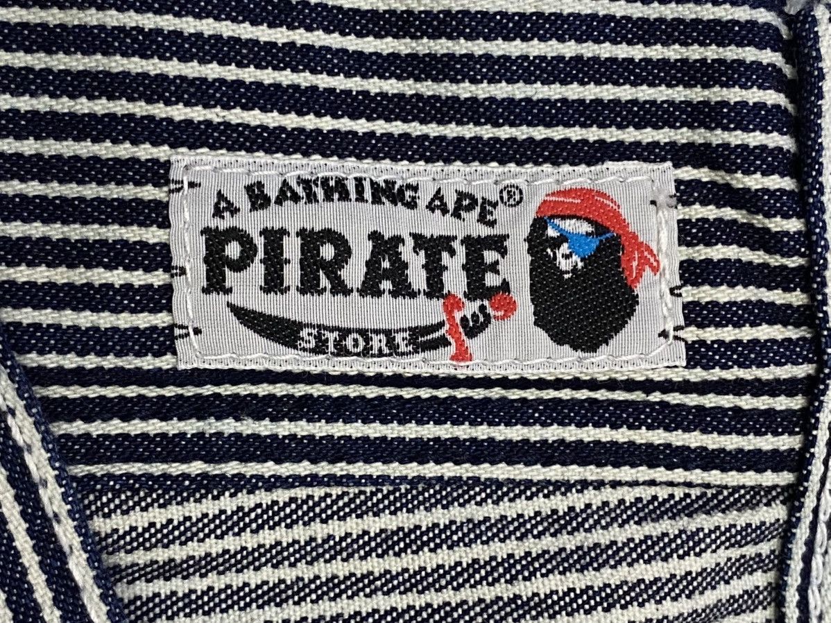 Bape A Bathing Ape Pirate Hickory Stripes Denim Pants Size US 36 / EU 52 - 9 Thumbnail