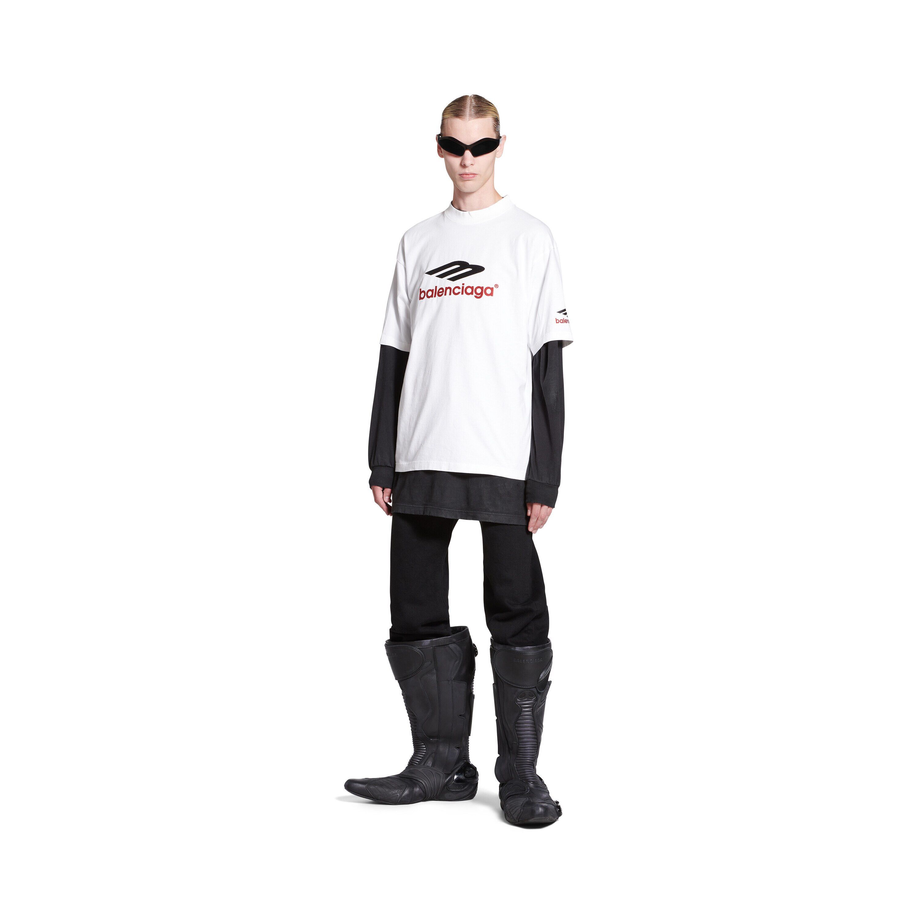 Balenciaga o1srvl11e0425 3B Sports Icon T-Shirt Medium Fit in White Size US M / EU 48-50 / 2 - 4 Thumbnail