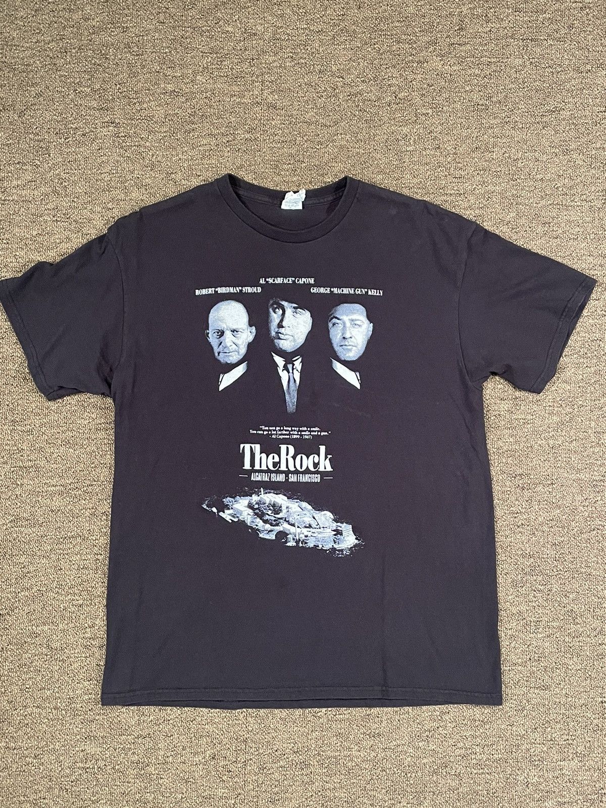 Vintage RARE Vintage Alcatraz “The Rock” Graphic T shirt black Size US L / EU 52-54 / 3 - 2 Thumbnail