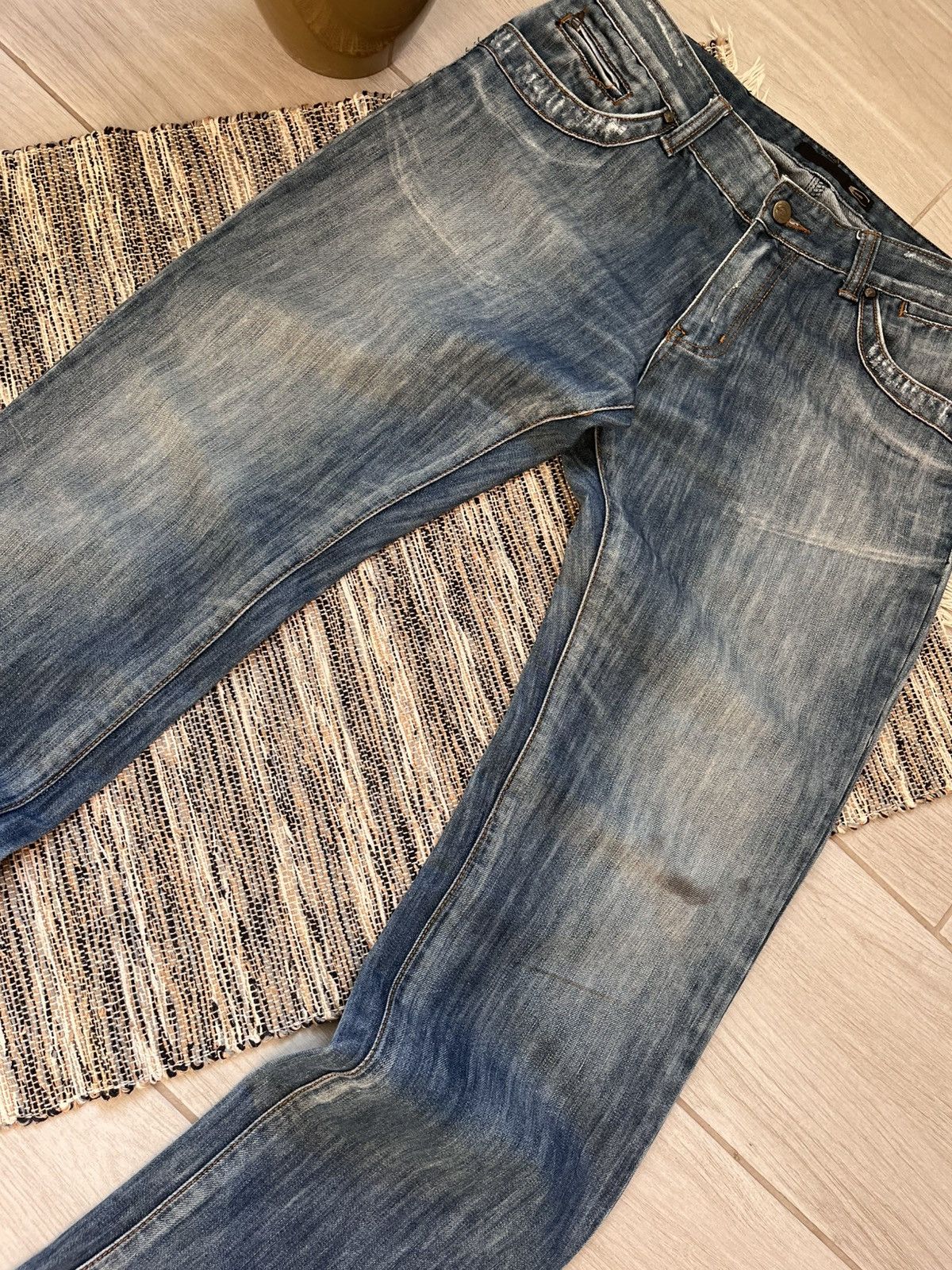 Just Cavalli × Vintage Vintage 00s Just Cavalli jeans faded distressed denim Y2K Size US 34 / EU 50 - 5 Thumbnail