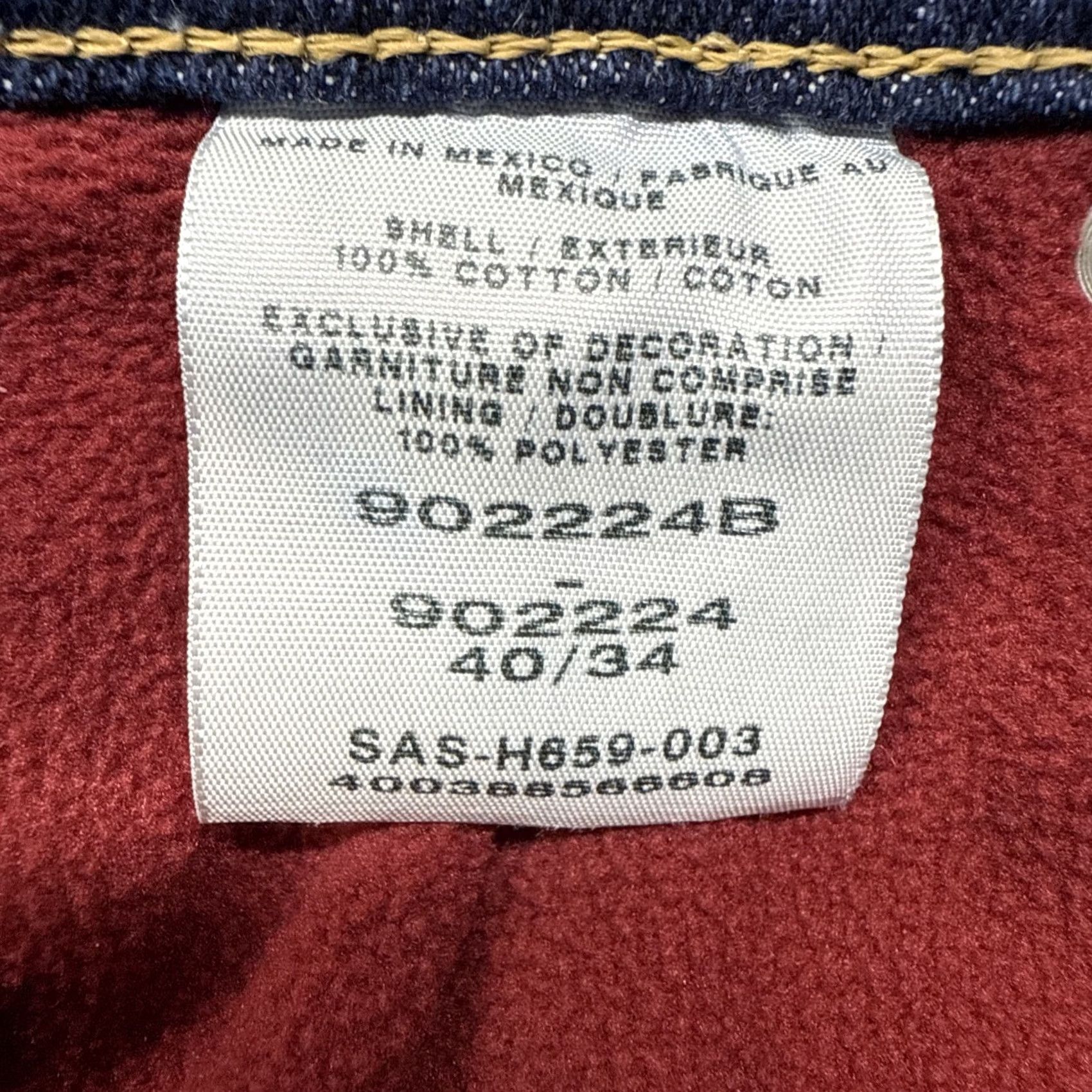 Vintage Cabela's Blue Jeans 40x34 Lined Denim Straight 902224 Men's Regular Roughneck Winter Cotton Jeans Size US 40 / EU 56 - 7 Thumbnail
