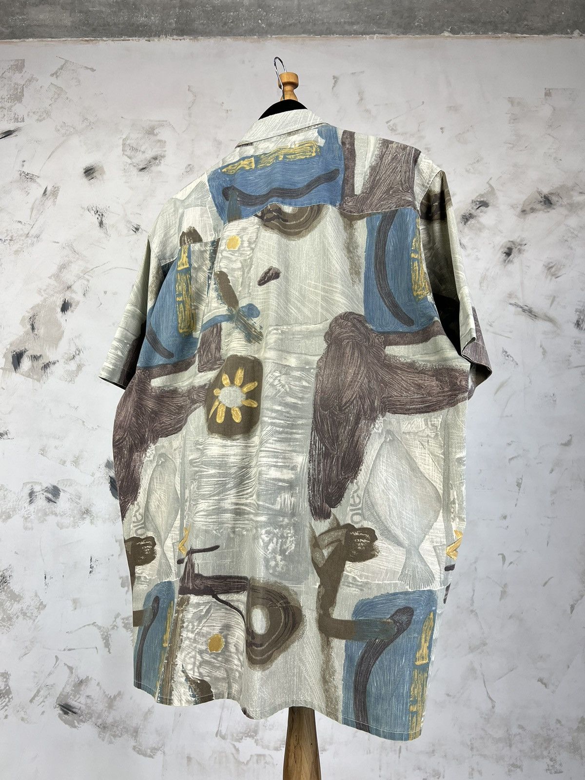 Vintage Vintage Full Print Button Art Shirt Size L - XL Size US XL / EU 56 / 4 - 5 Thumbnail