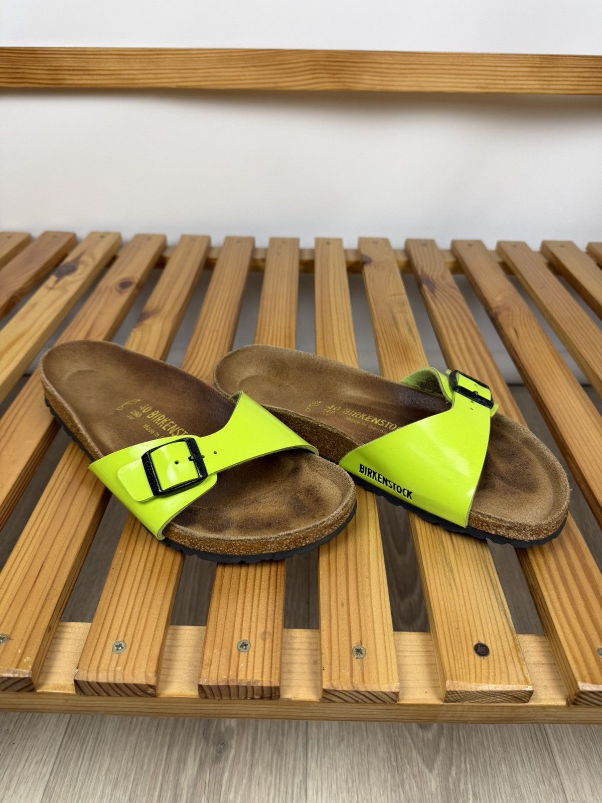 Birkenstock Birkenstock Madrid Womens Sandals Slides Lime Green Size US 8 / IT 38 - 1 Thumbnail