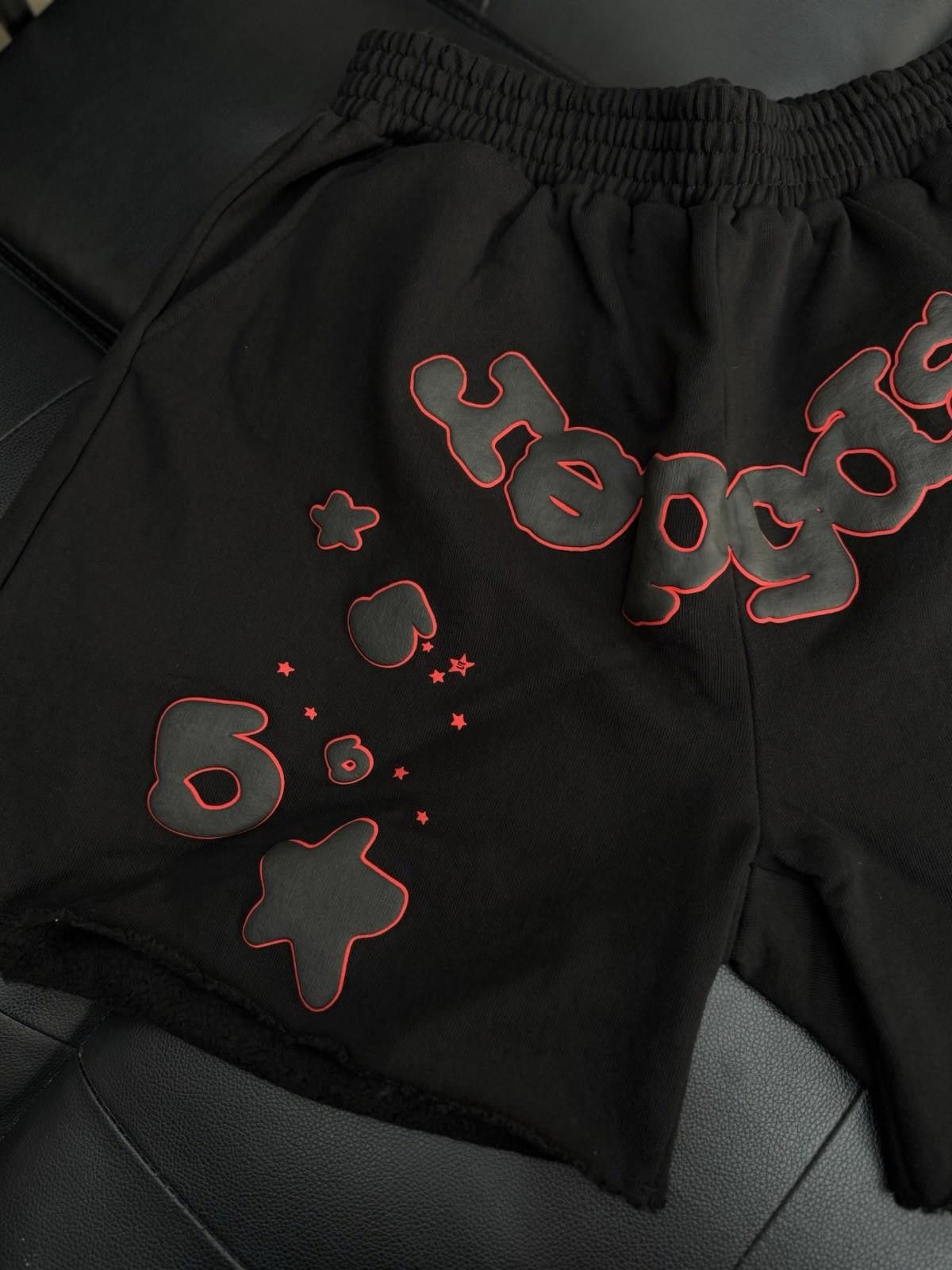 Sp5der Sp5der OG Web V2 Phantom Sweatshort “Black Red” (NEW) (L) Size US 34 / EU 50 - 4 Thumbnail