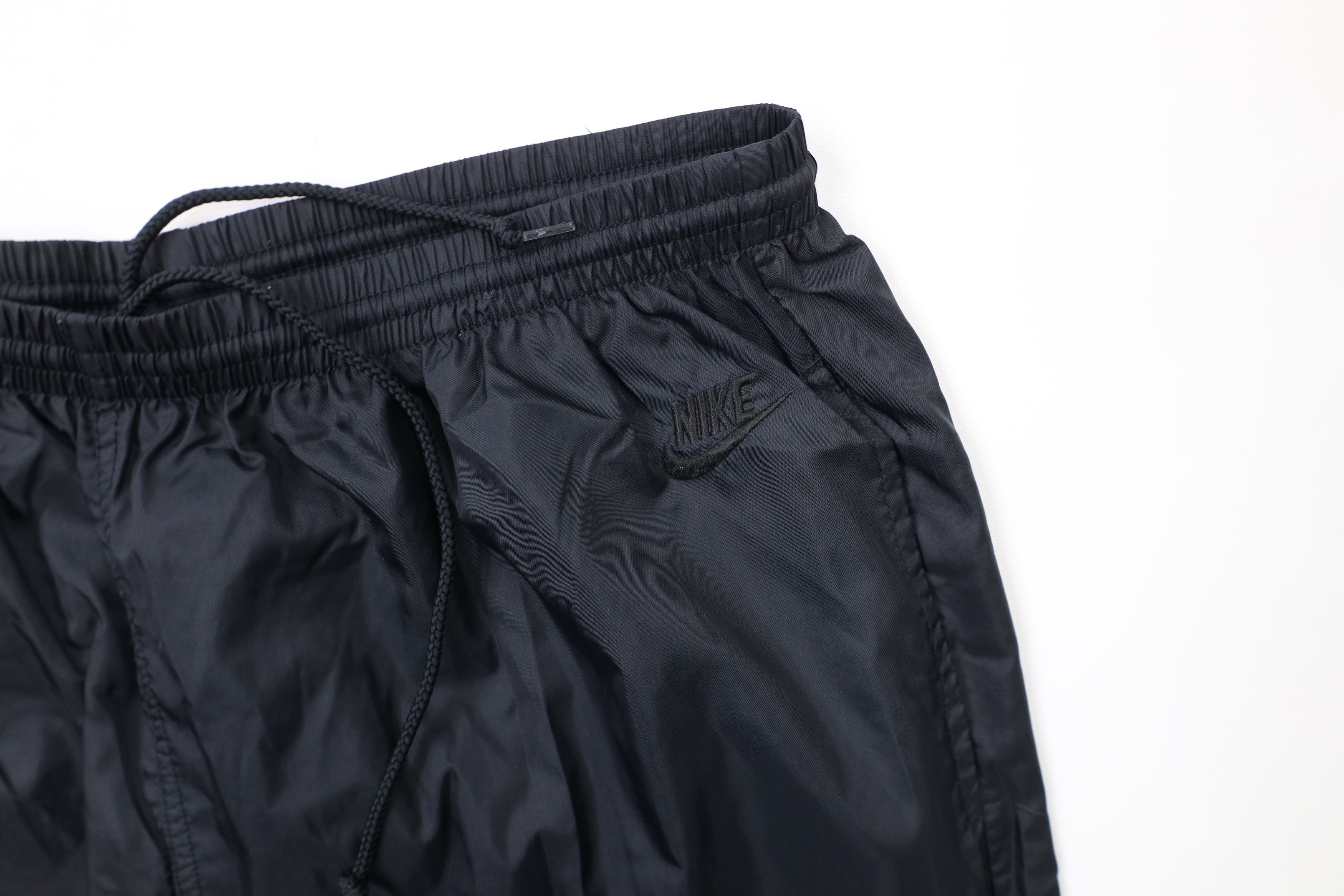 Nike × Vintage Vintage 90s Nike Mini Swoosh Windbreaker Joggers Pants Black Size US 38 / EU 54 - 6 Thumbnail