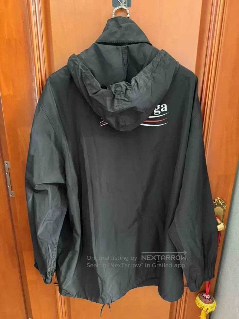 Balenciaga Balenciaga Black Cola Wave Logo Waterproof Jacket Size US M / EU 48-50 / 2 - 2 Thumbnail
