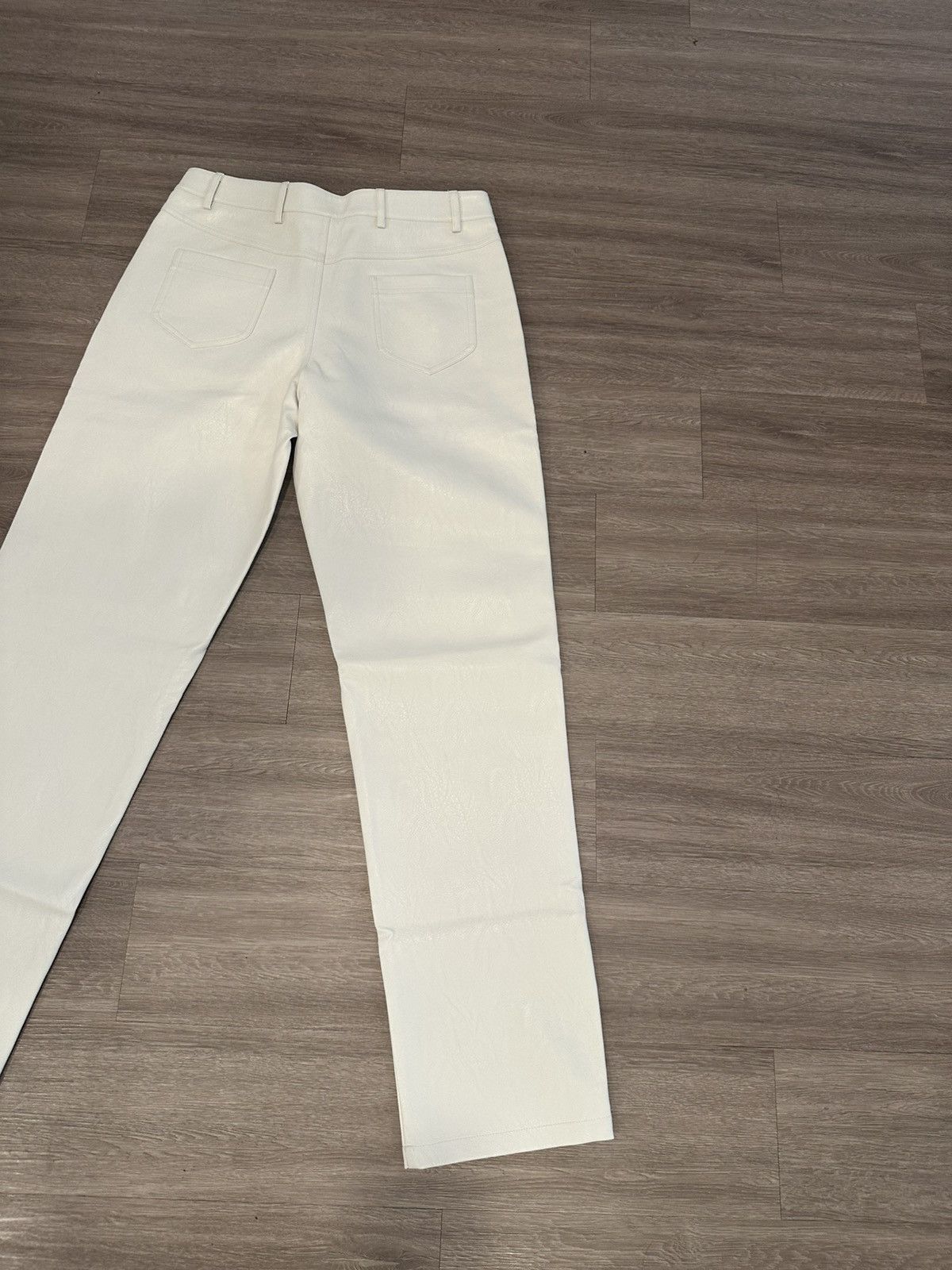Other SUBJECTIVE PORTFOLIO- WHITE STRAIGHT LEG LEATHER PANTS Size US 32 / EU 48 - 5 Thumbnail