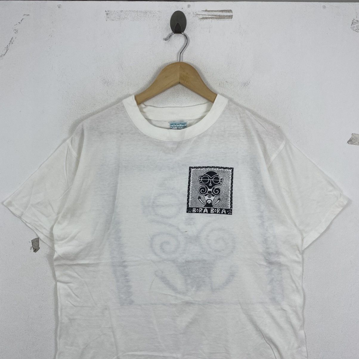 Vintage Vintage 90s Bora Bora Tiki Mask T-Shirt American Shirt M Size US M / EU 48-50 / 2 - 3 Thumbnail