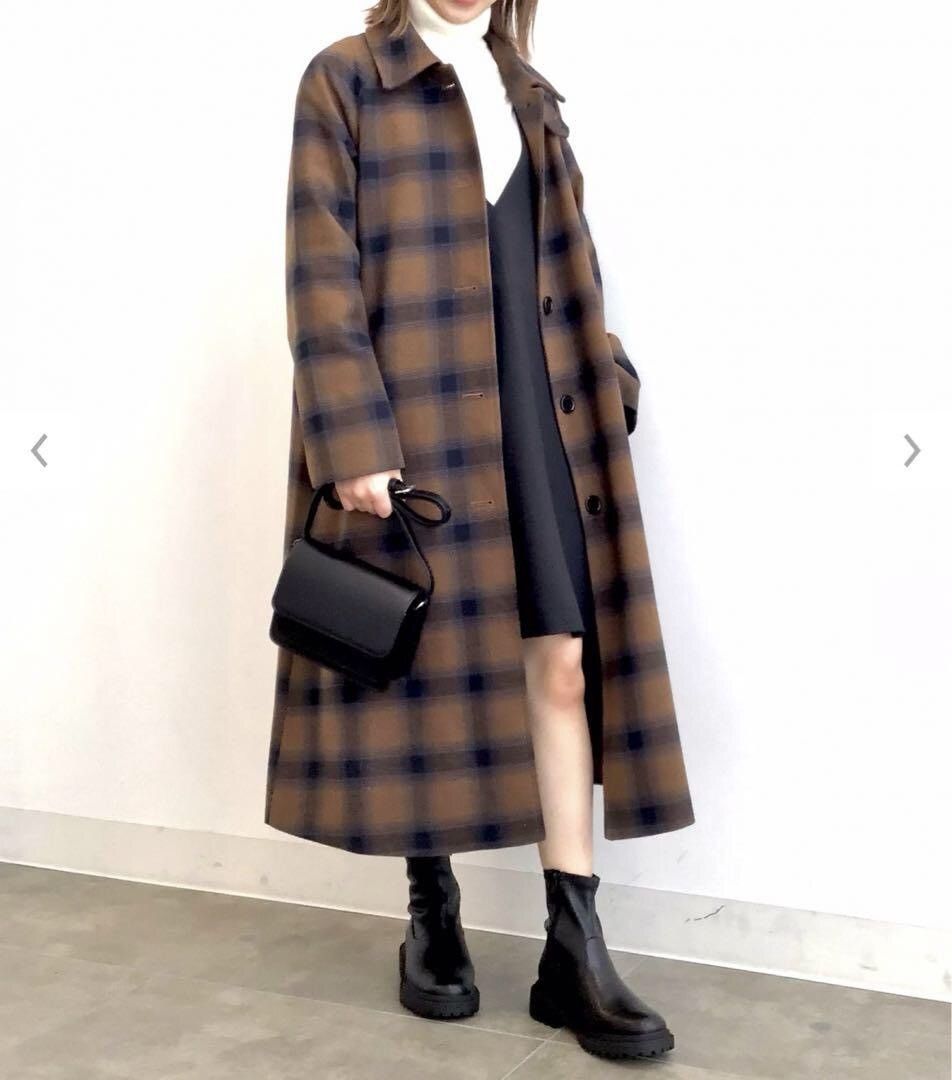 GU Japanese Brand GU Check Bal Collar Coat Winter Jacket Size US XL / EU 56 / 4 - 18 Thumbnail