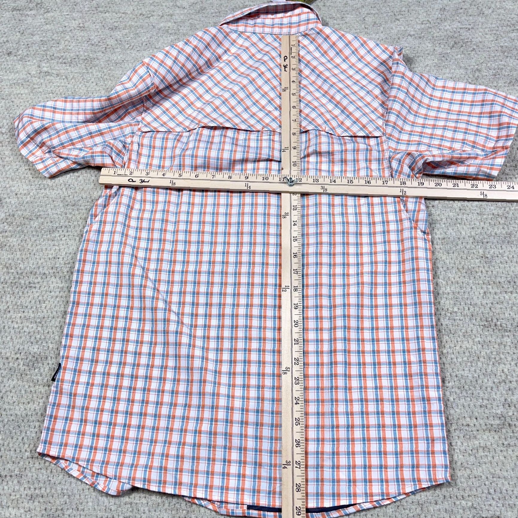 Vintage Alaskan Hardgear Shirt Men Small Orange Blue Plaid Button Up Regular Fit Hiking Casual Travel Size US L / EU 52-54 / 3 - 7 Thumbnail