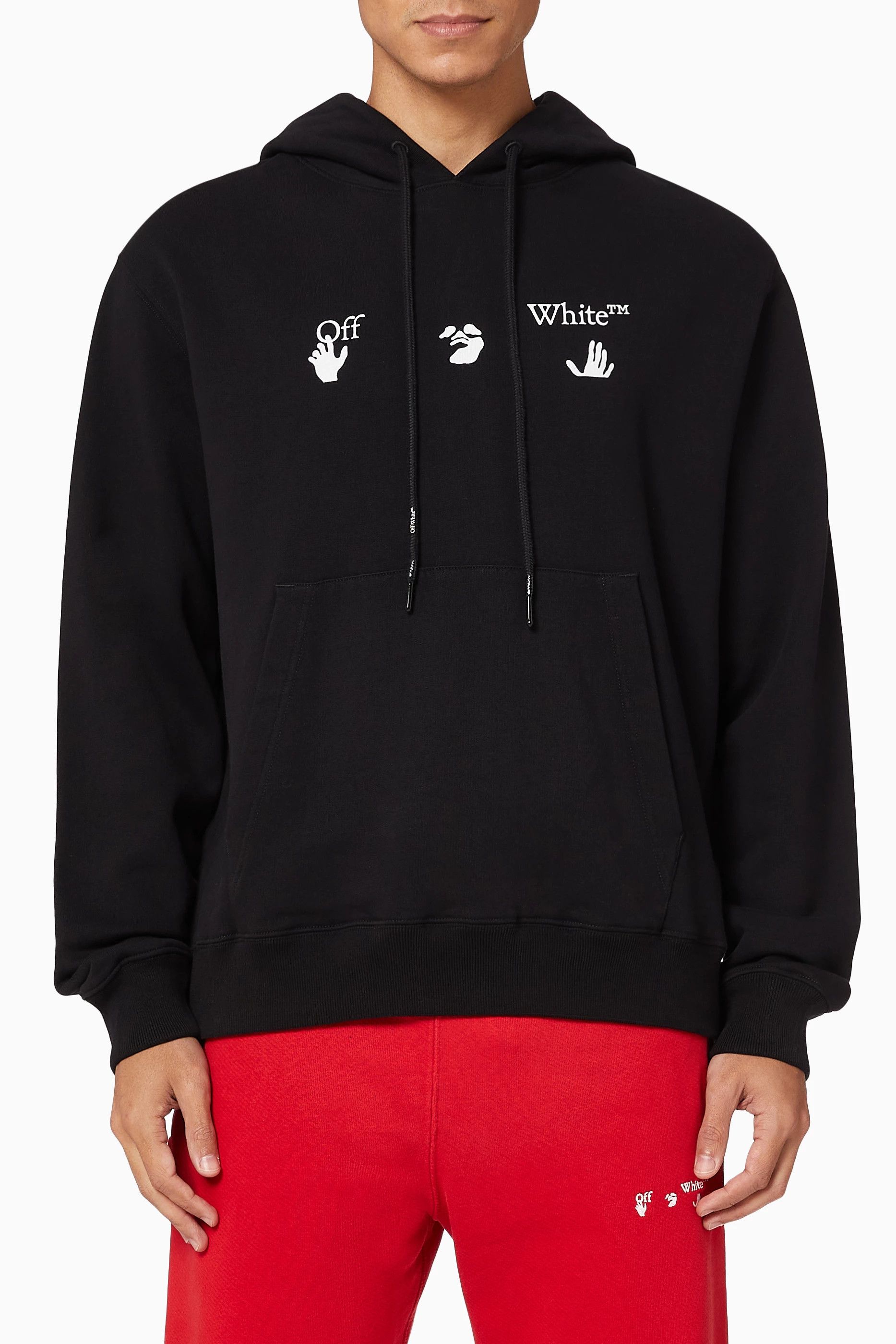 Off-White Black Big Swimming Man Logo Hoodie Size US M / EU 48-50 / 2 - 2 Thumbnail