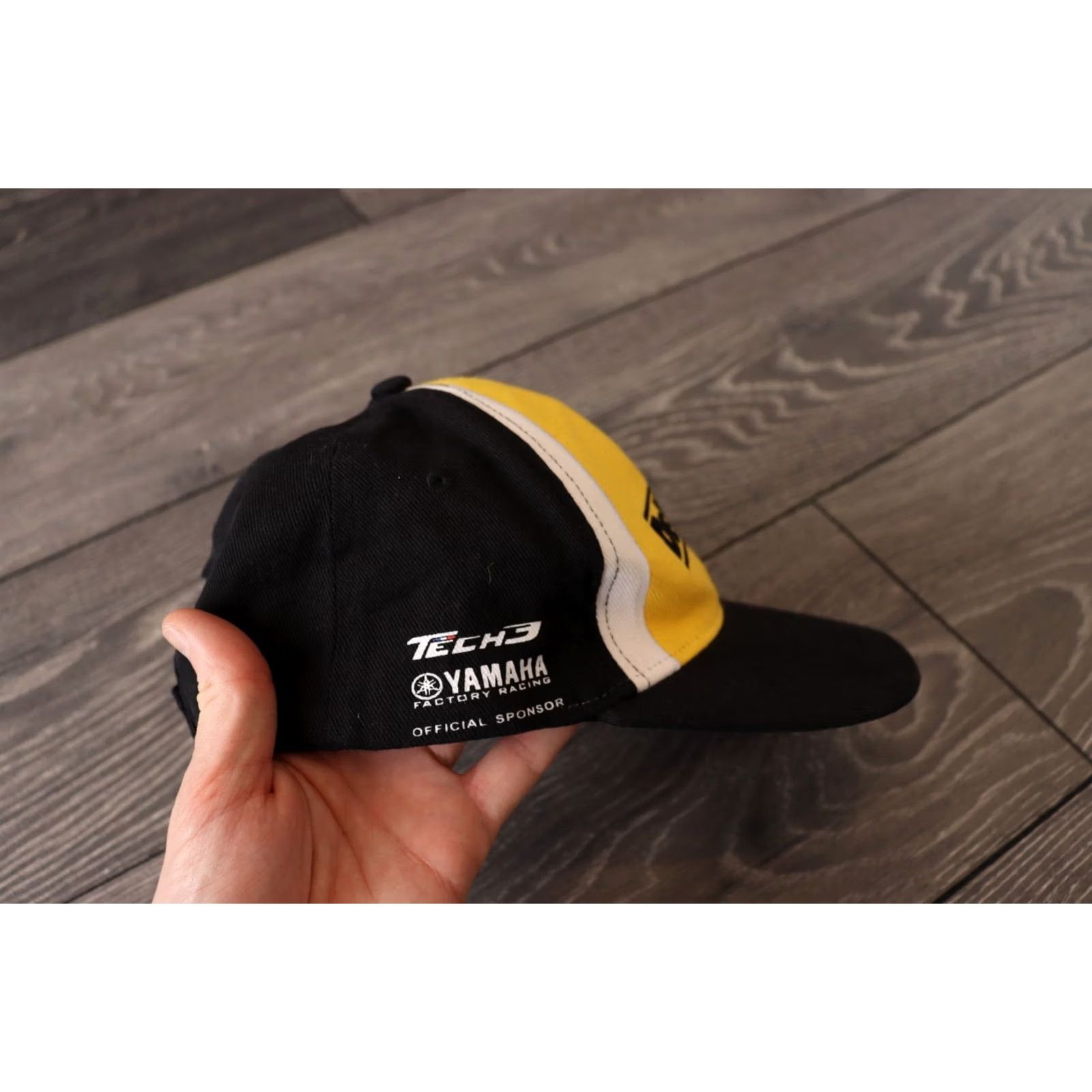 NASCAR DEWALT RACING NASCAR MOTOGP ADJUSTABLE CAP AUTOGRAPHED YAMAHA TECH 3 BLACK HAT Size ONE SIZE - 5 Thumbnail