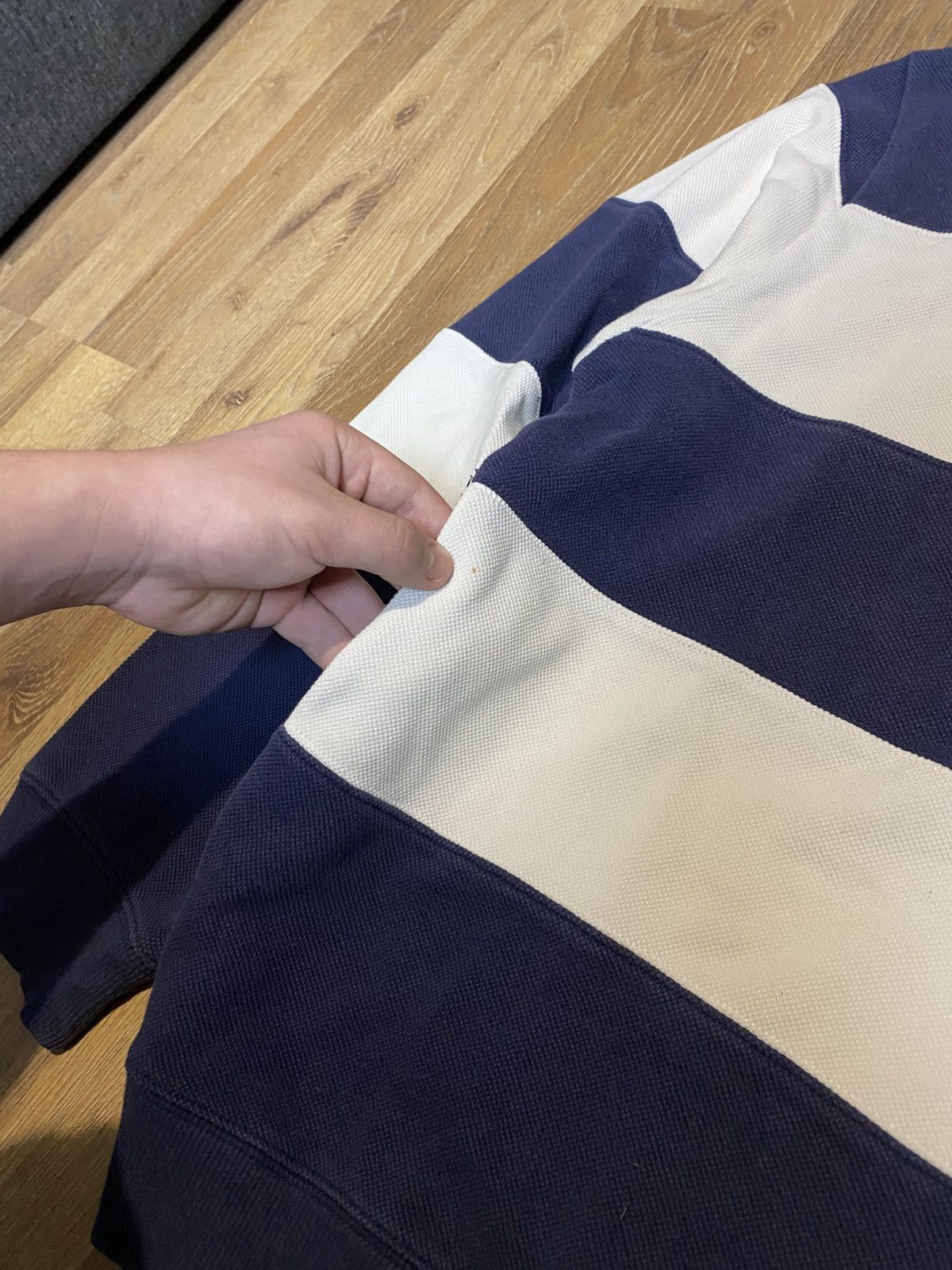 Vintage × Yves Saint Laurent Vintage YSL Yves Saint Laurent Stripped Sweatshirt Size US L / EU 52-54 / 3 - 13 Thumbnail