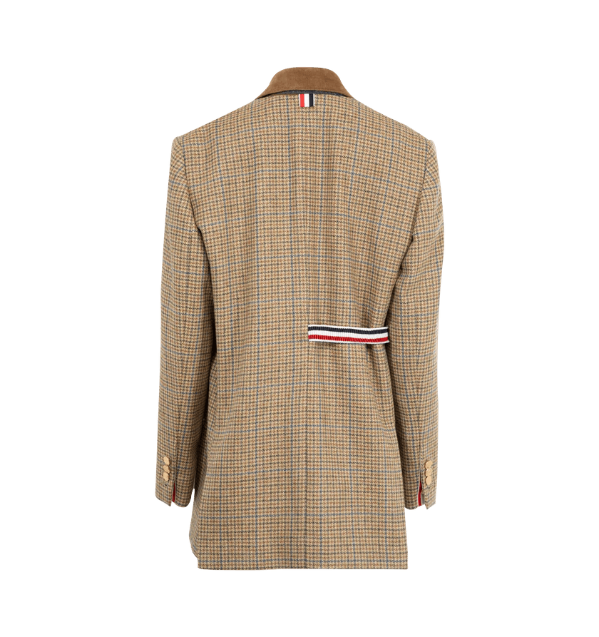 Thom Browne o1h1sh11225 Check Cheviot Tweed Sportcoat in Brown Size M / US 6-8 / IT 42-44 - 2 Thumbnail